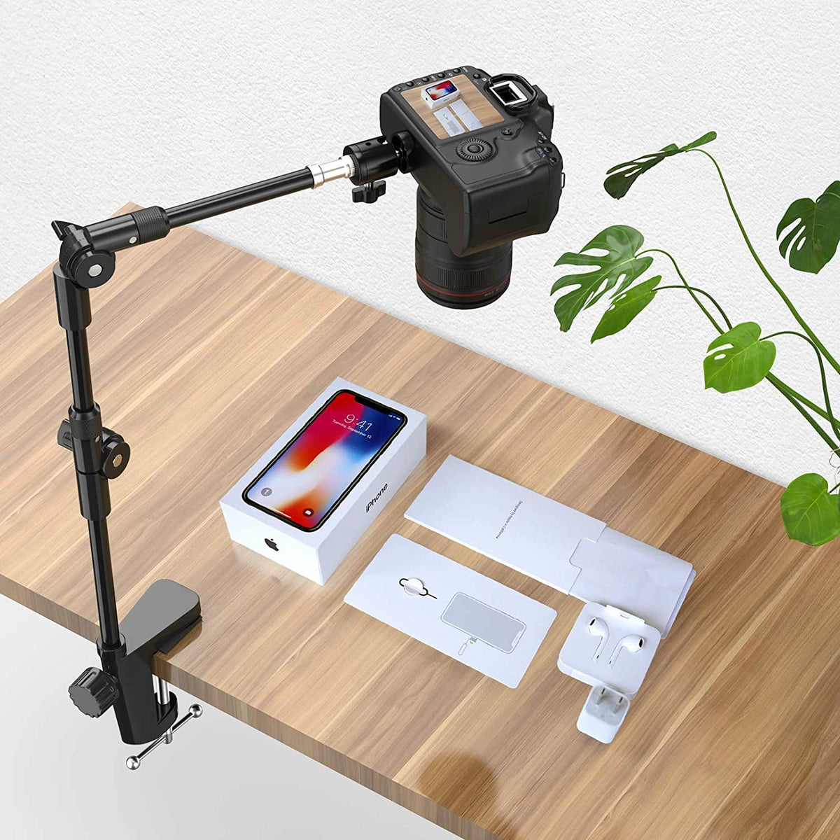 TARION Desk Camera Mount Stand Heavy Duty Articulated Camera Arm