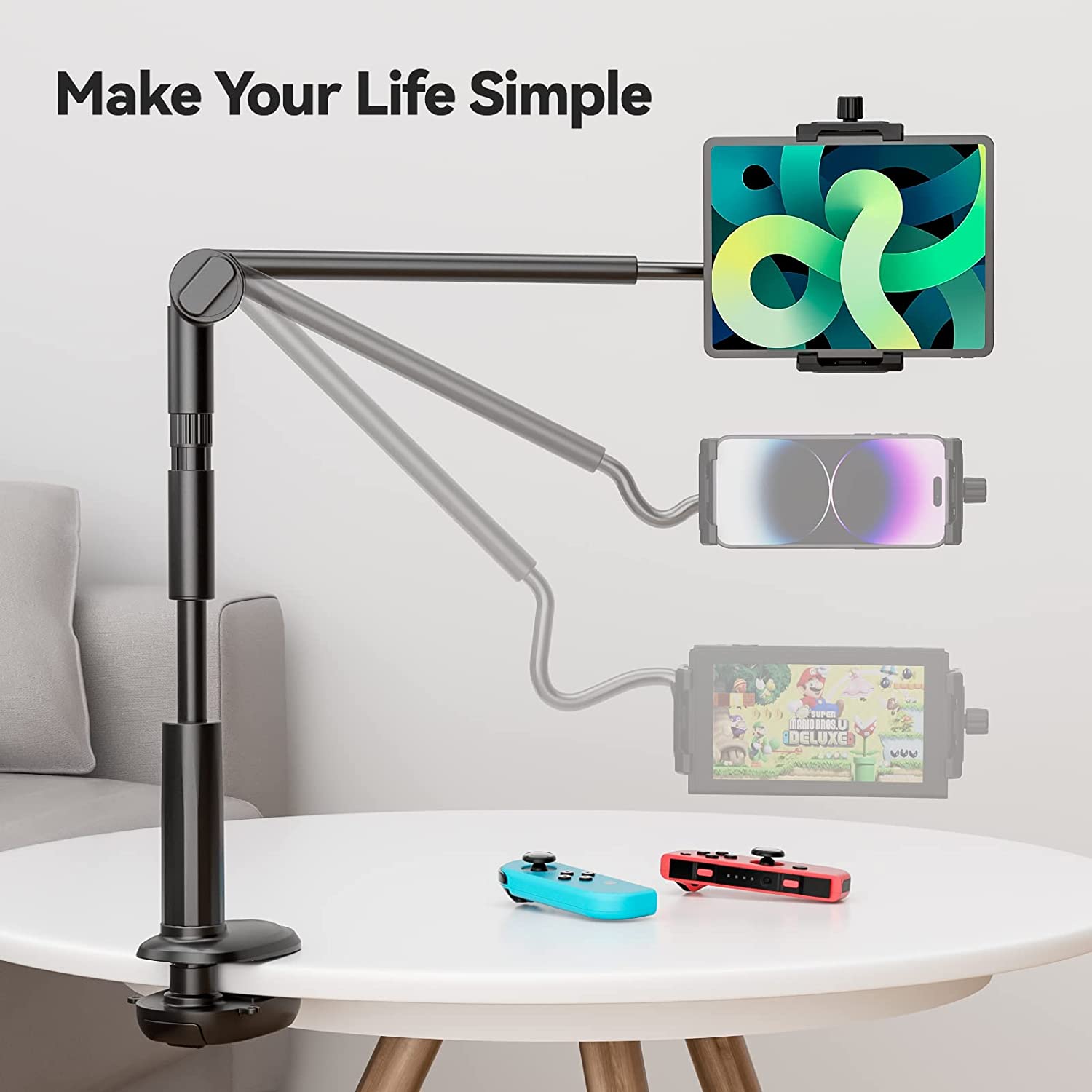 KDD Gooseneck Tablet Holder for Bed