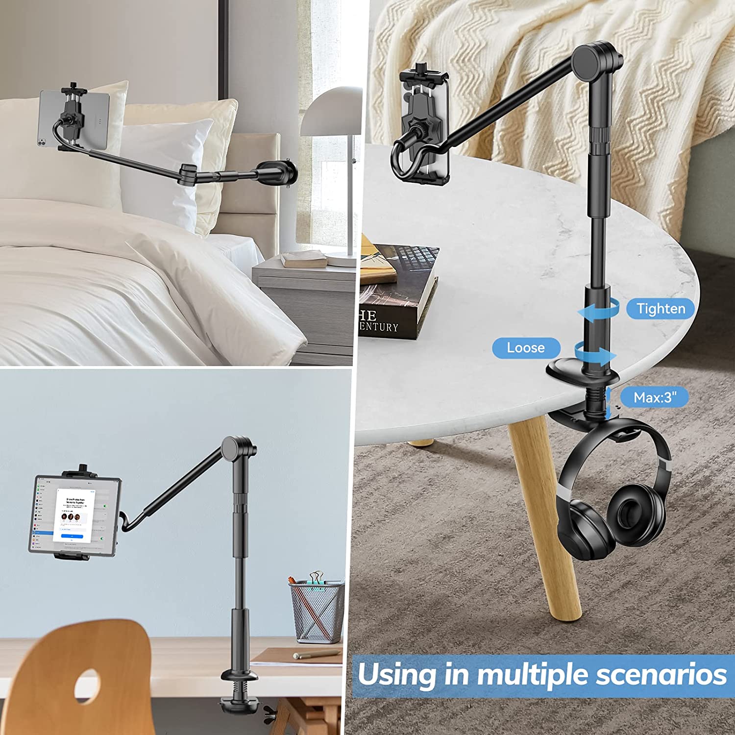 KDD Gooseneck Tablet Holder for Bed