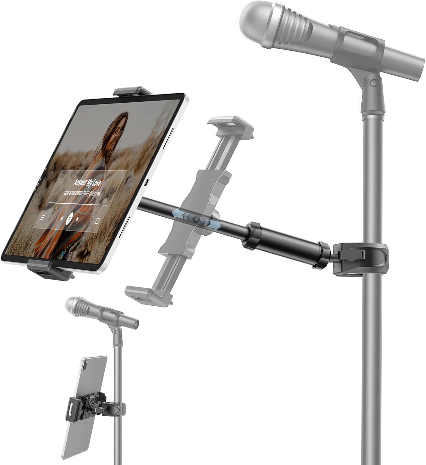 KDD iPad Holder for Mic Stand