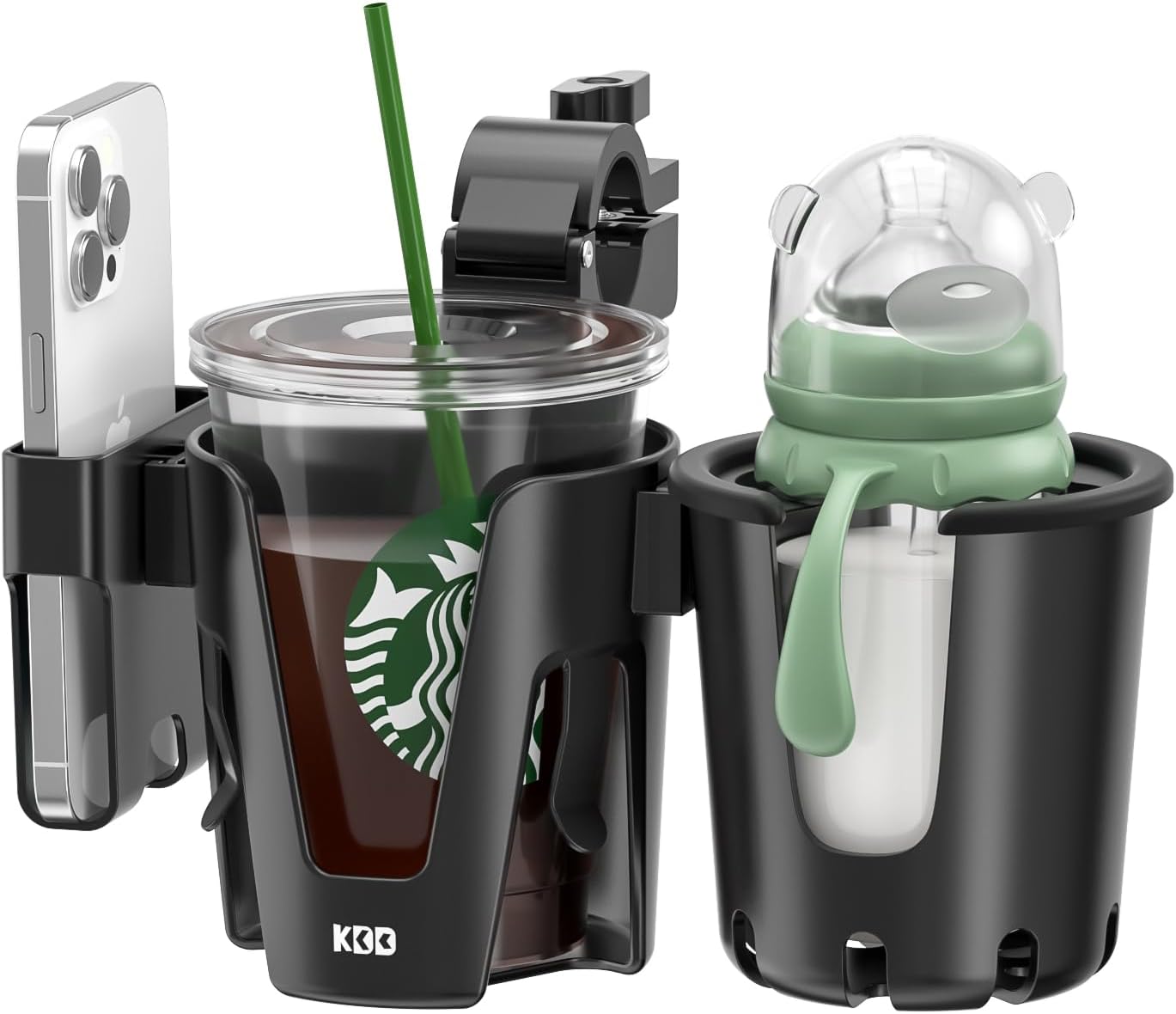 thumbnail image 2 of Baby Stroller Bottles Cup Holder Storage Rack For Baby Wheelchair Cup 2 of 11
