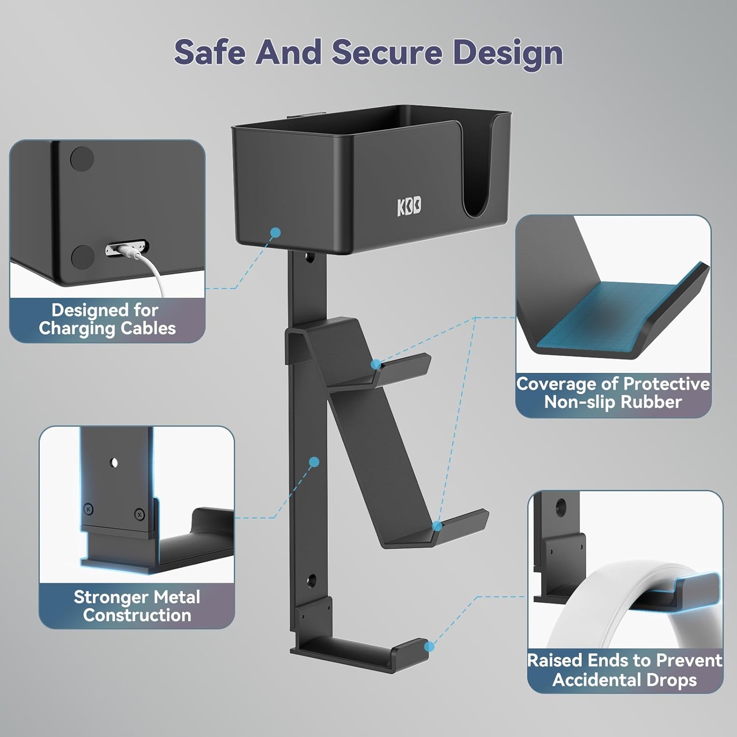KDD 4-in-1 Wall Mount Controller Holder