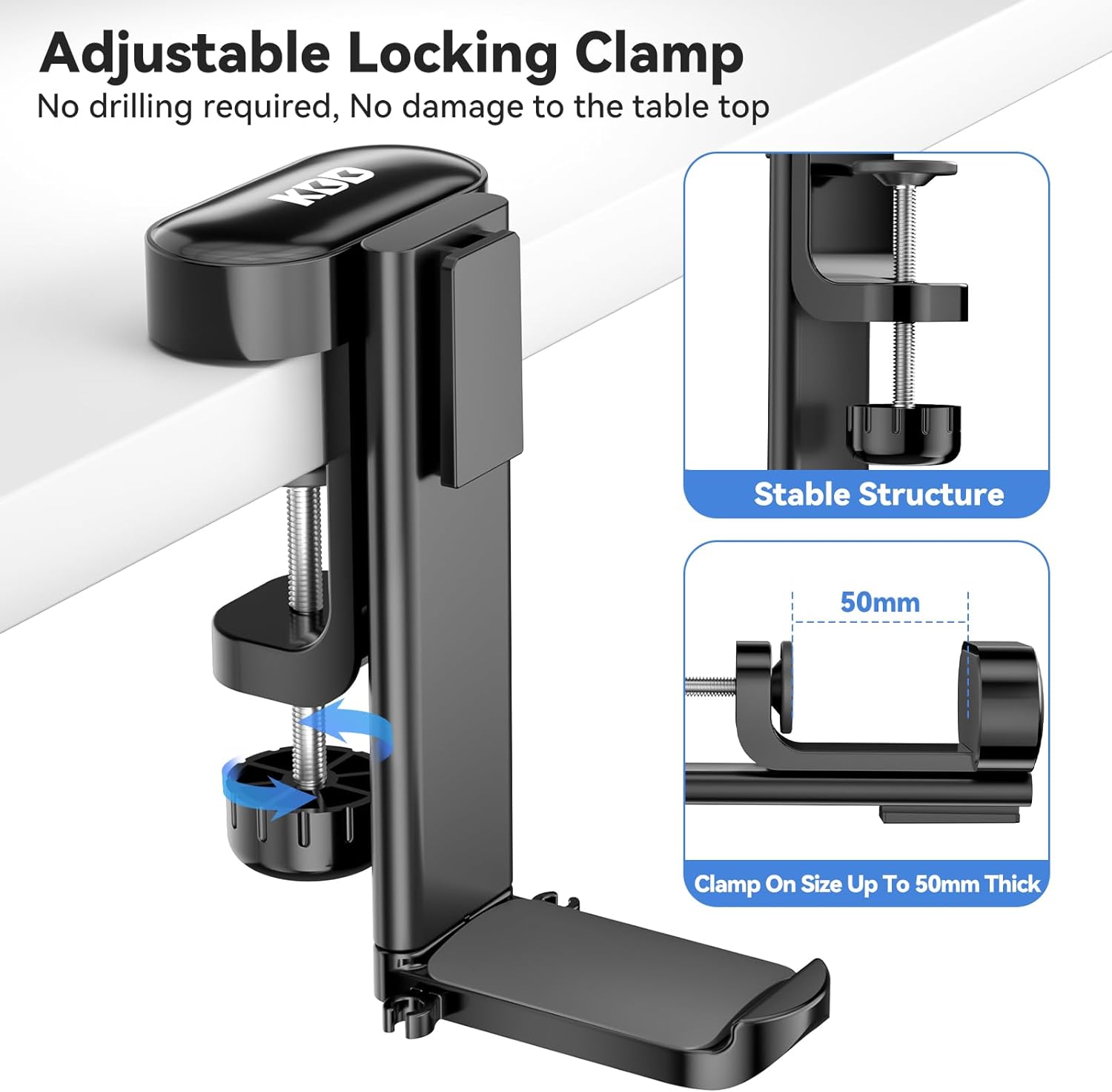 KDD 5 in 1 Clamp On Desk Organizer