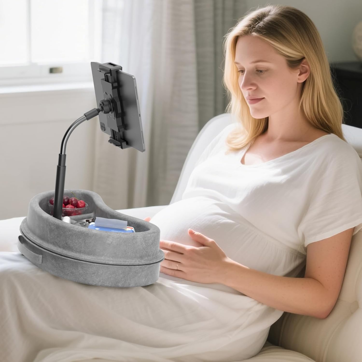 KDD Tablet Pillow Stand with Storage Tray
