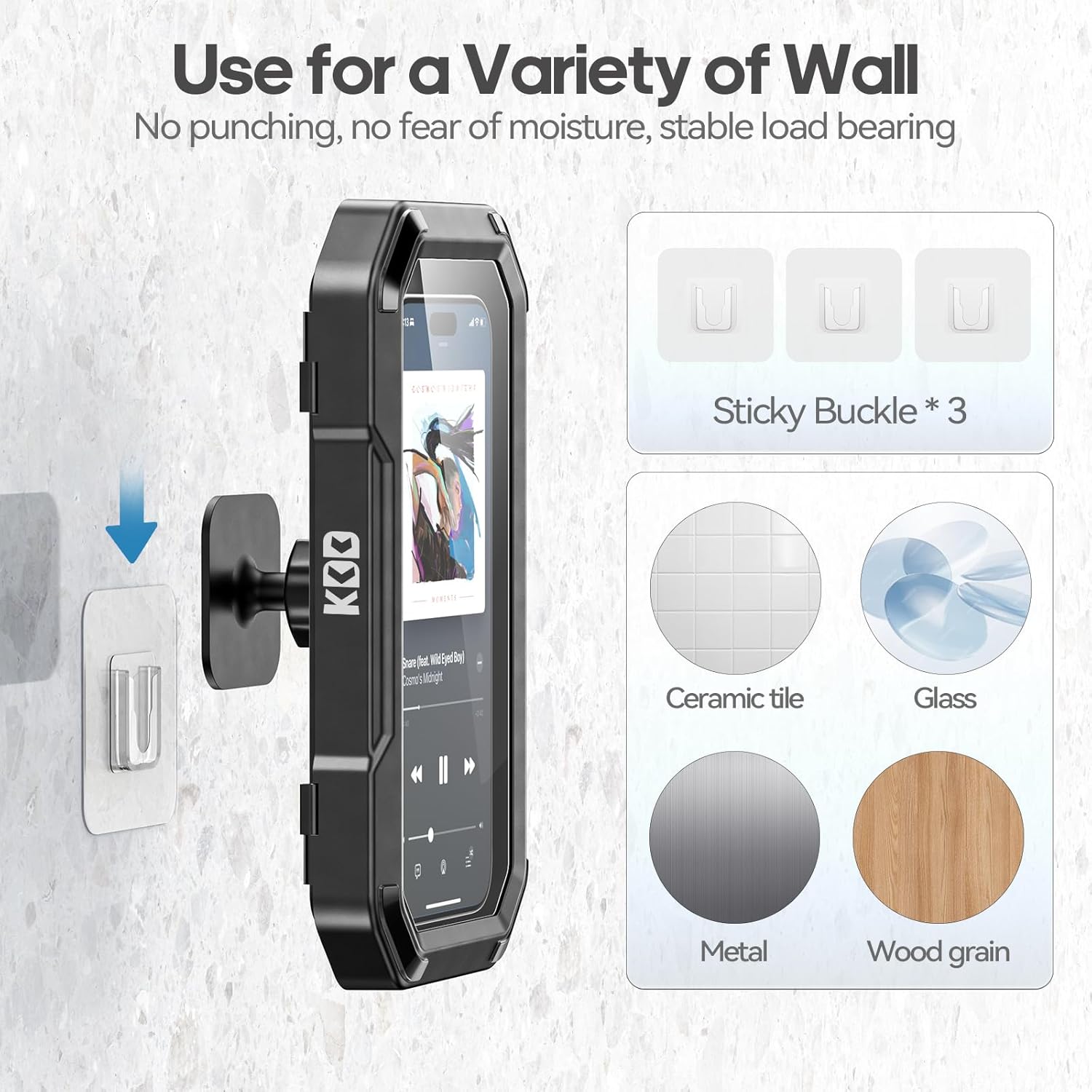 KDD Shower Phone Holder Waterproof