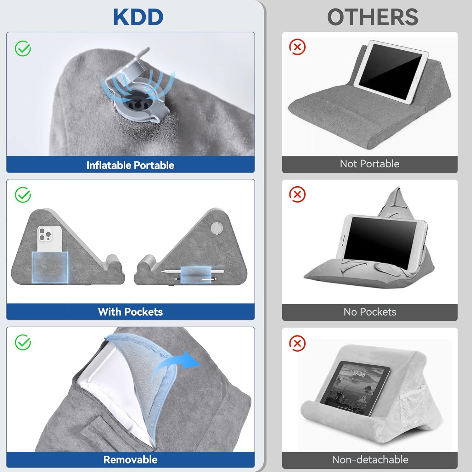 KDD Tablet Pillow Holder