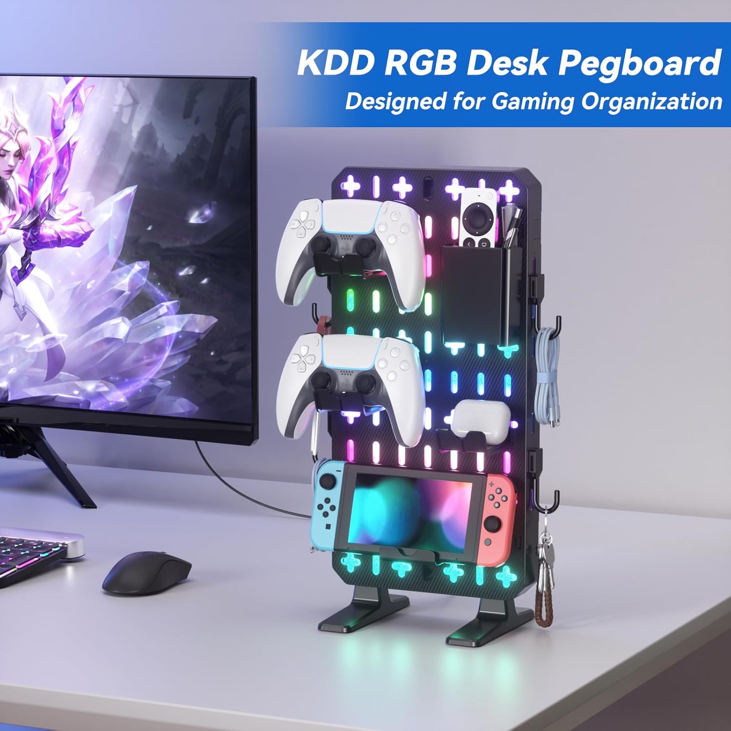 KDD 6 in 1 RGB Gaming Desk Accessories – KUSKER care