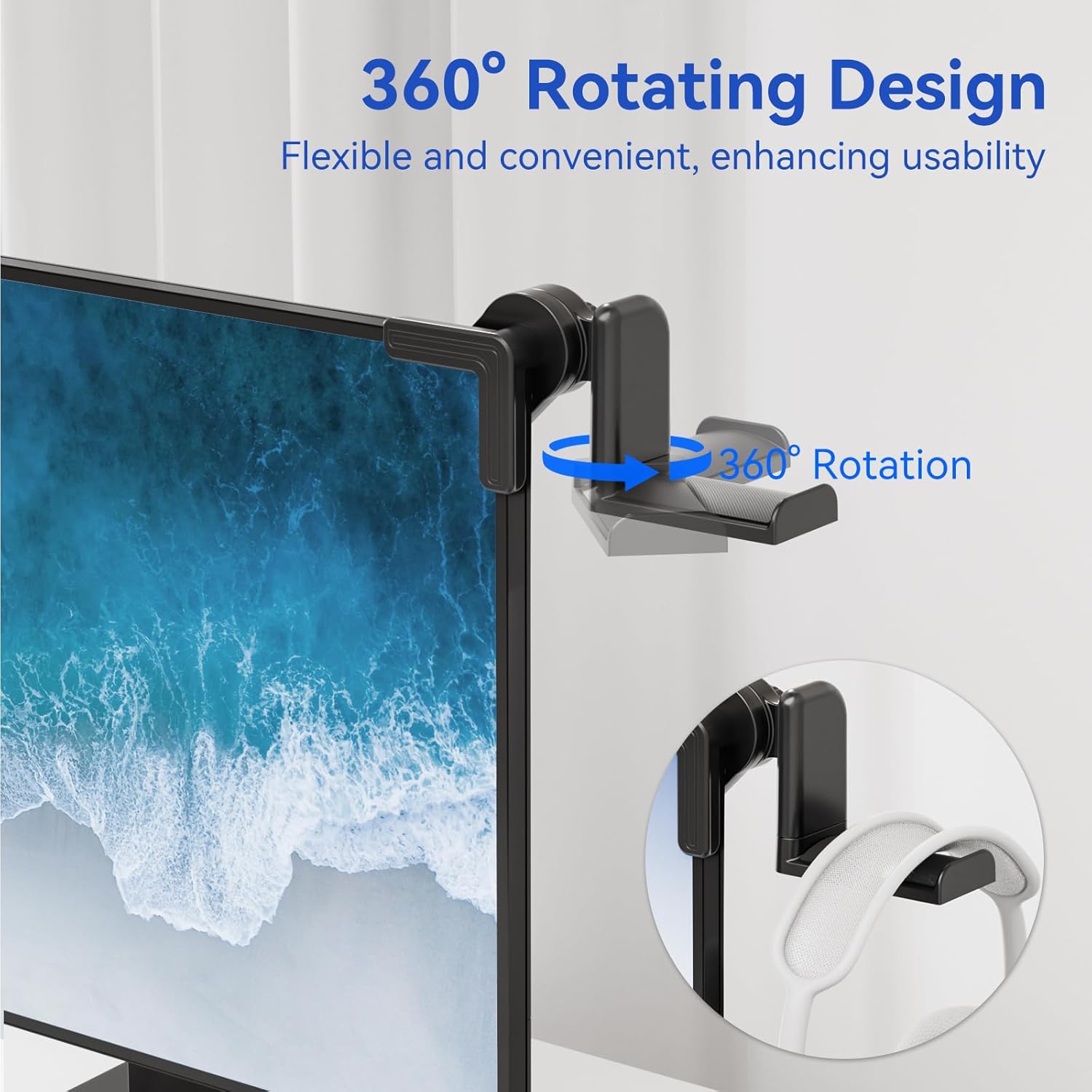 KDD Headset Stand for Monitor