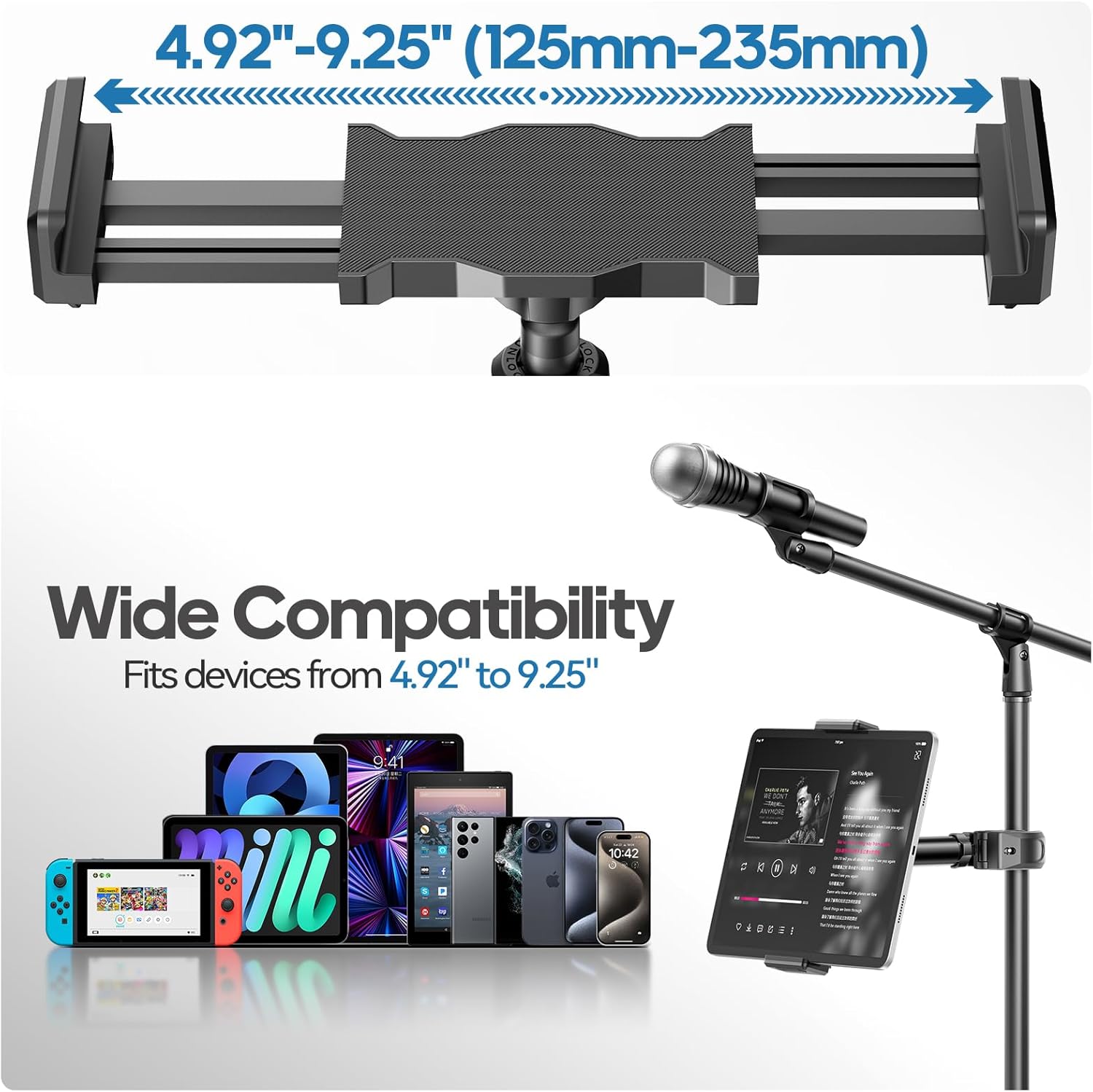 KDD iPad Holder for Mic Stand