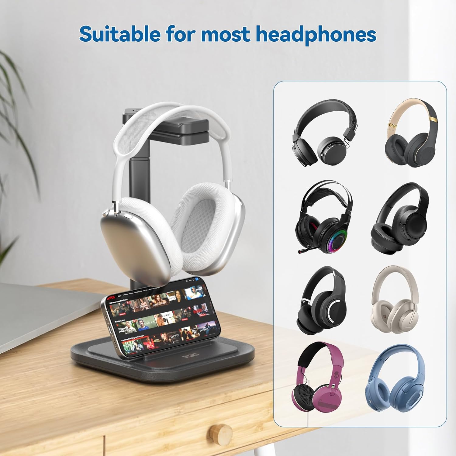 KDD Dual Headphone Stand for Desk