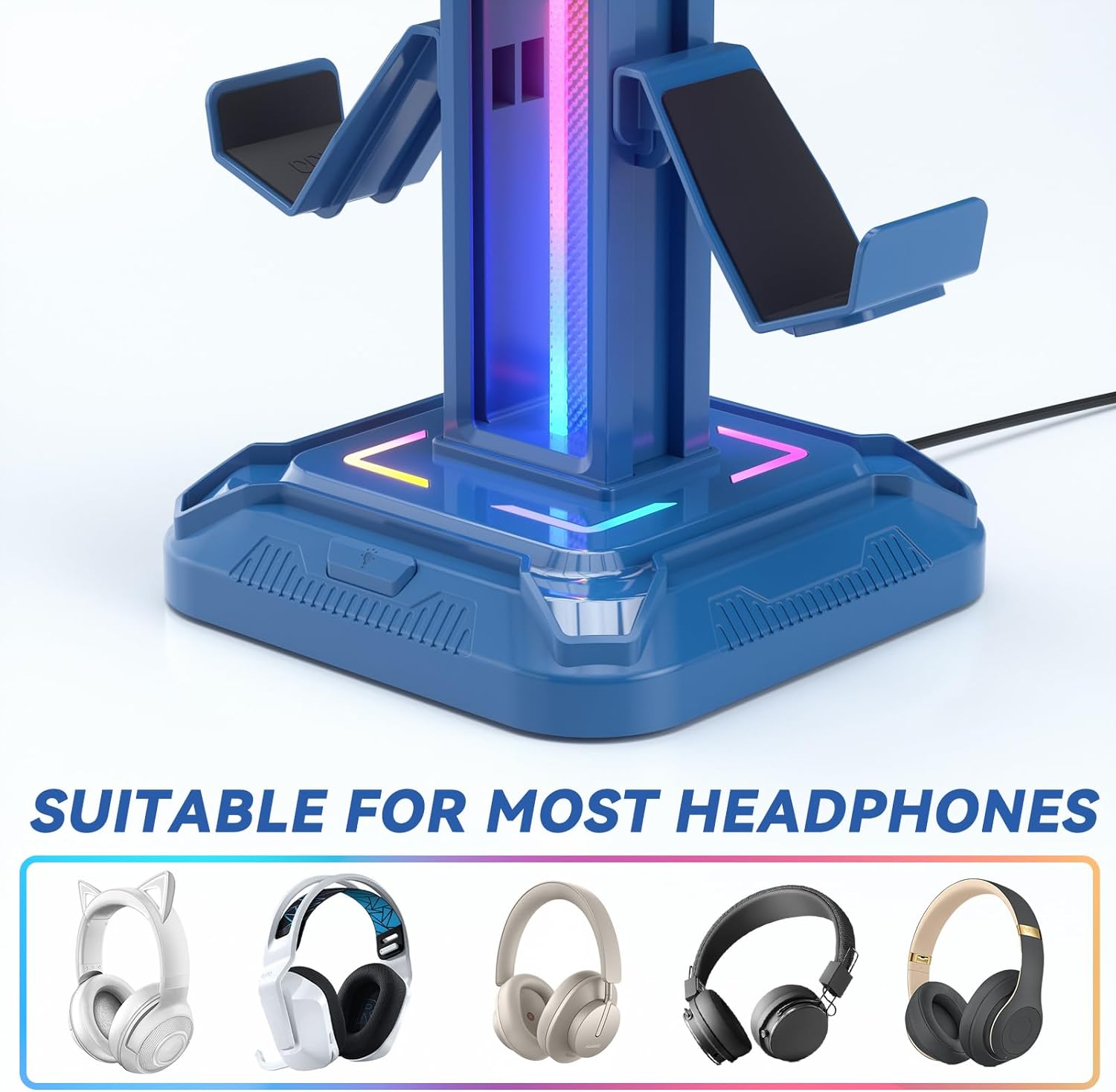 KDD RGB Headset Stand with 9 Light Modes