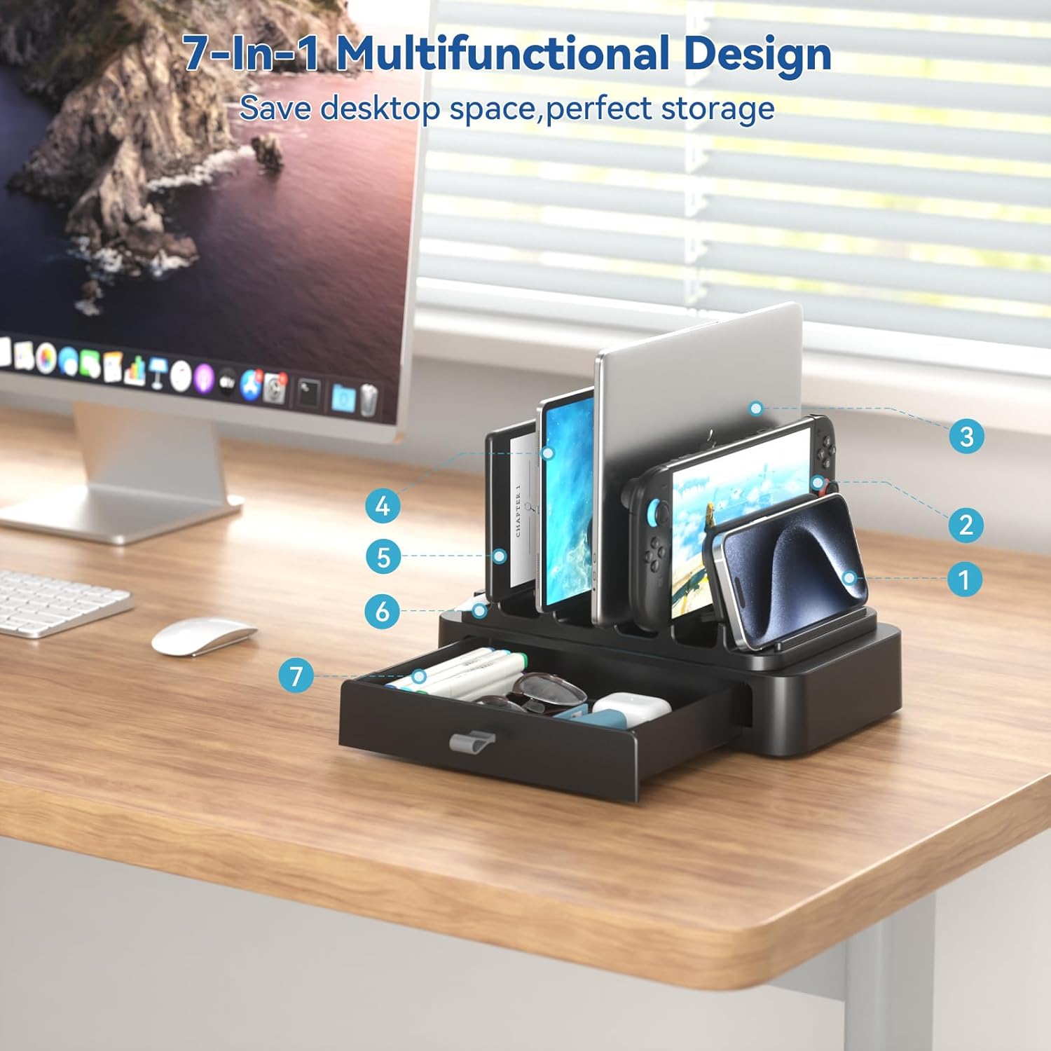 KDD Vertical Laptop Stand with Drawer