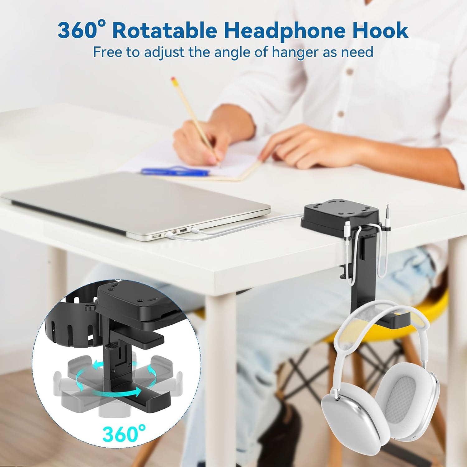 KDD 3 in 1 Headphone Hanger with Cup Holder