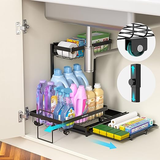 CLESOO Under Sink Organizers and Storage