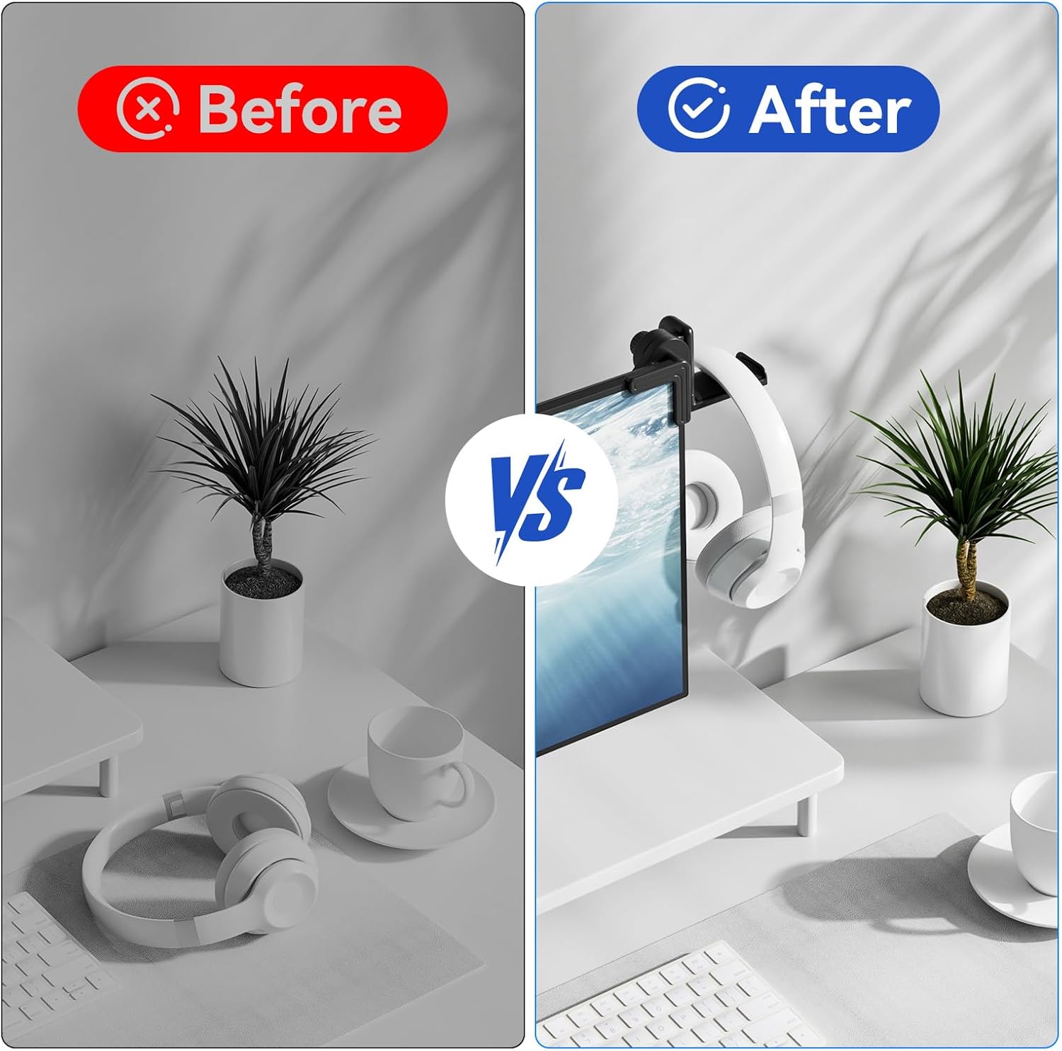 KDD Headset Stand for Monitor