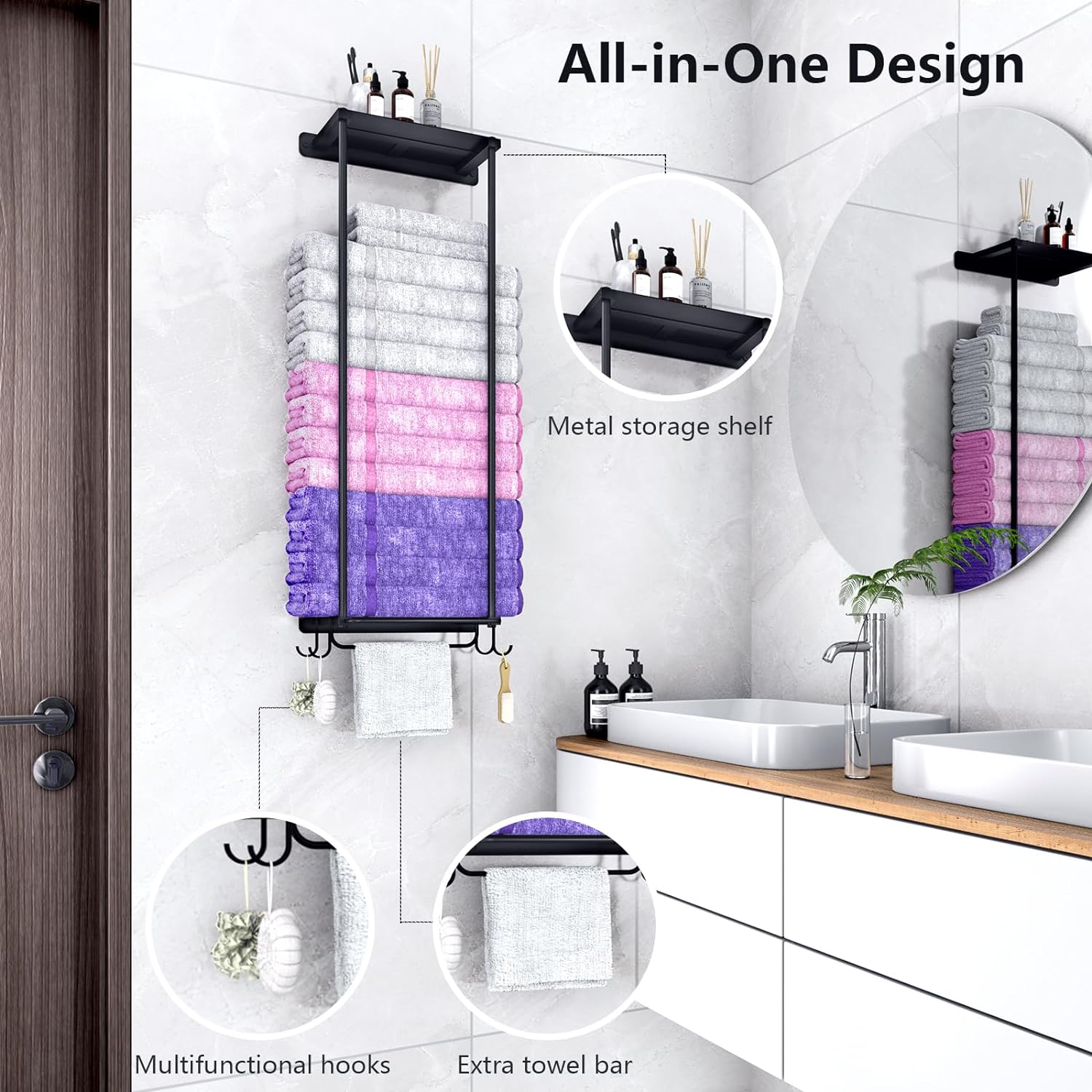 CLESOO Towel Racks for Bathroom