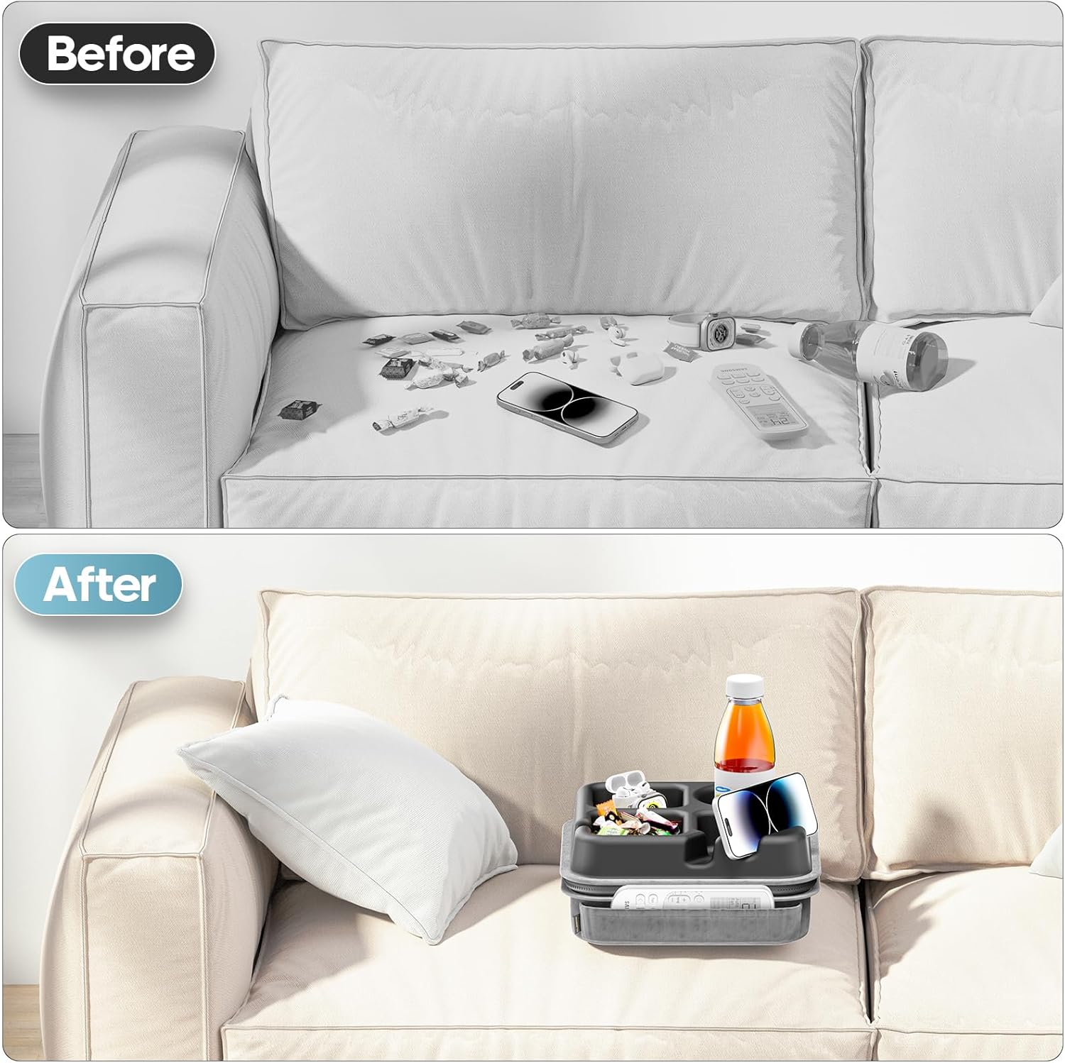 5 in 1 Couch Cup Holder Tray