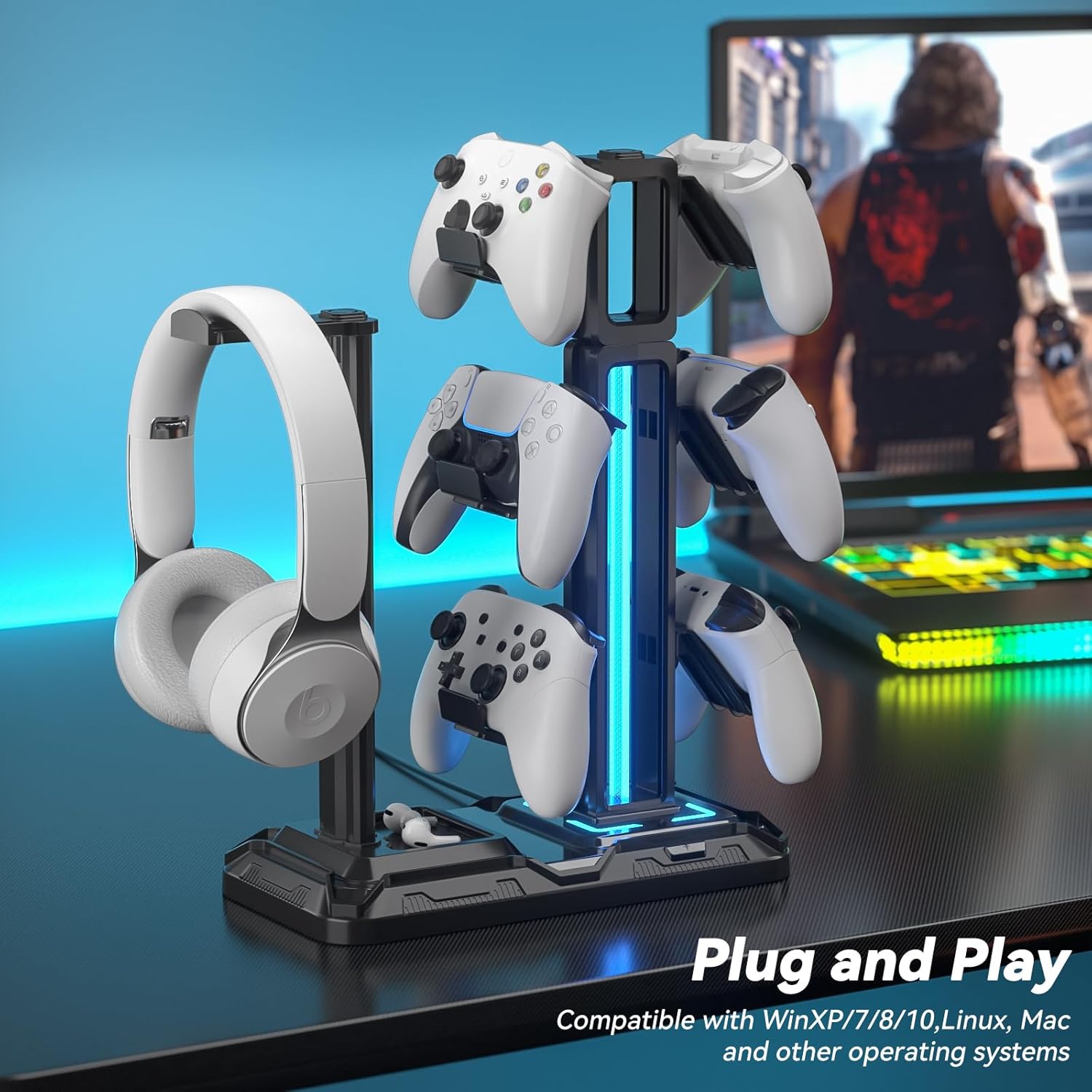 KDD RGB Multi-Controller Holder with 9 Light Modes
