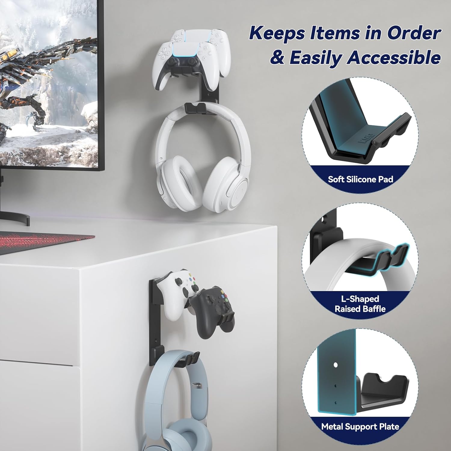 KDD Headphone Holder Stand Wall Mount