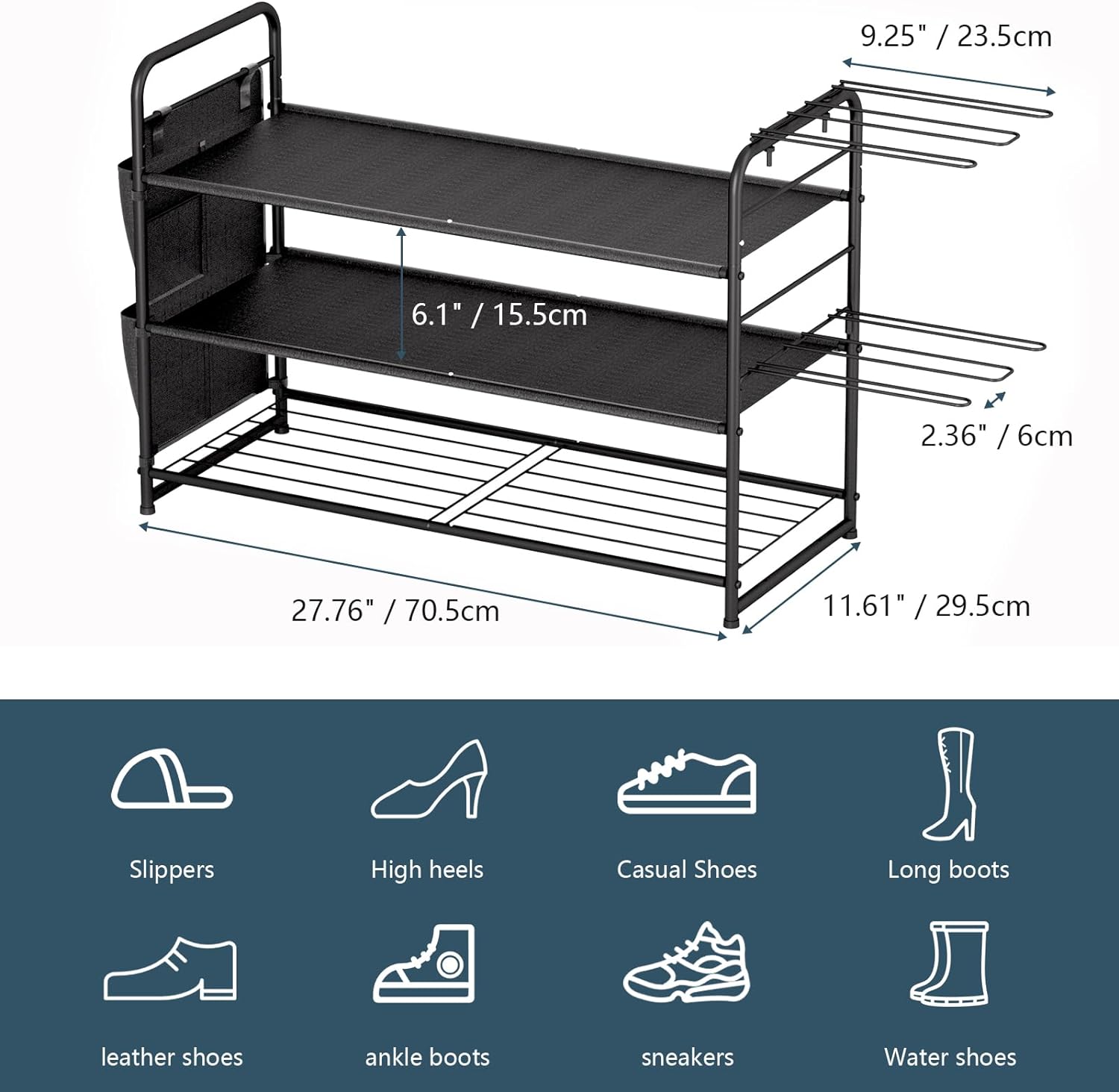 CLESOO Shoe Rack Storage Organizer