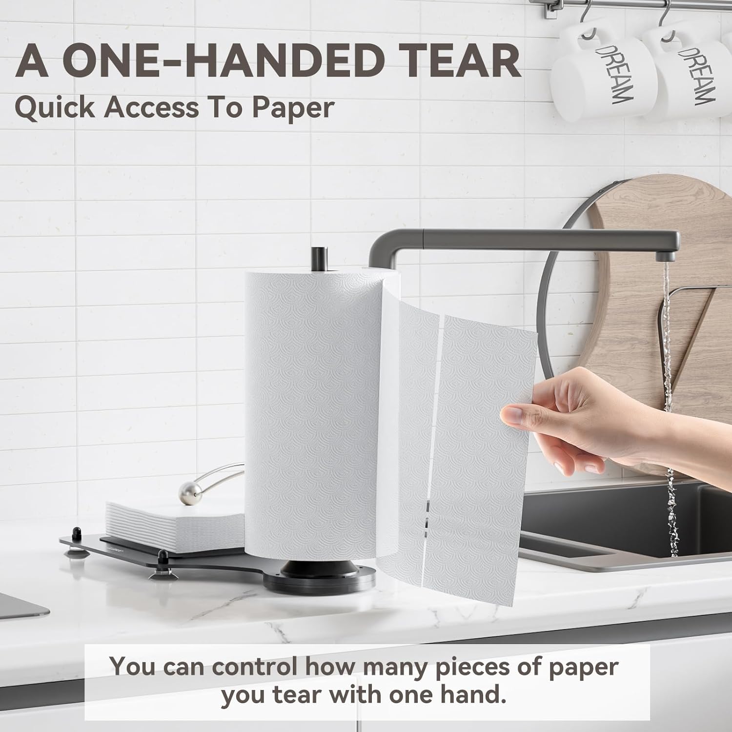 CLESOO 2 in 1 Napkin & Paper Towel Holder