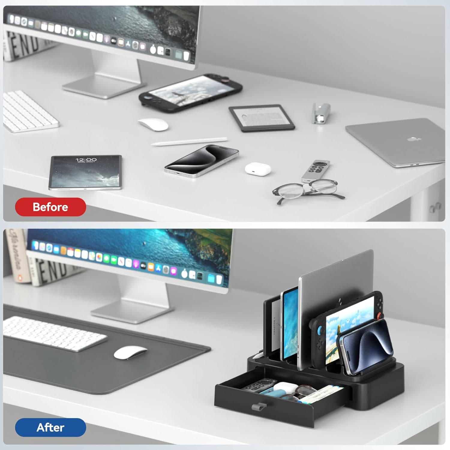 KDD Vertical Laptop Stand with Drawer