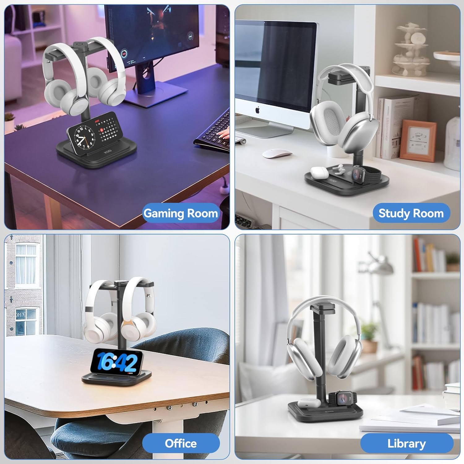 KDD Dual Headphone Stand for Desk