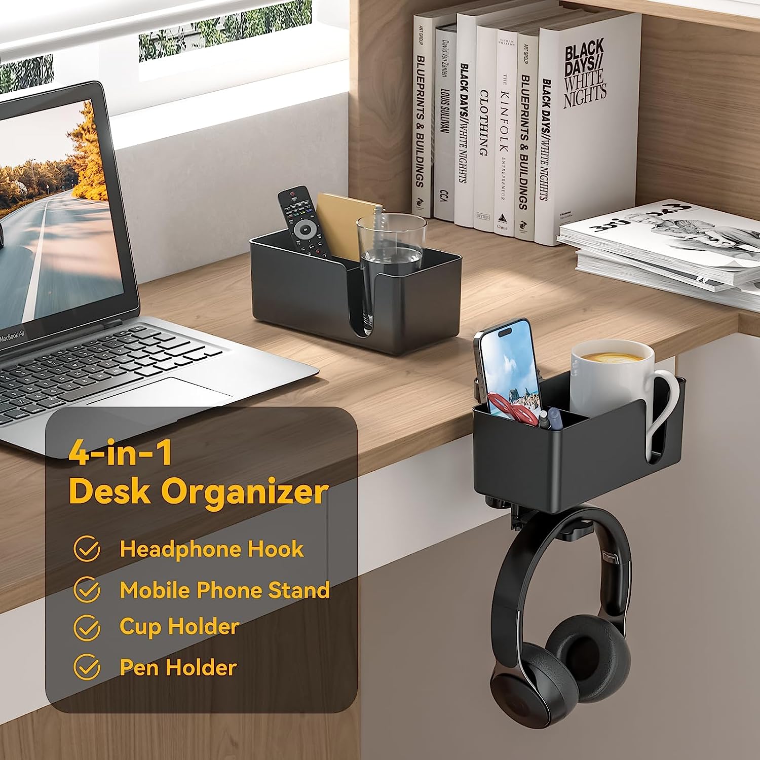 KDD 4 in 1 Desk Cup Holder