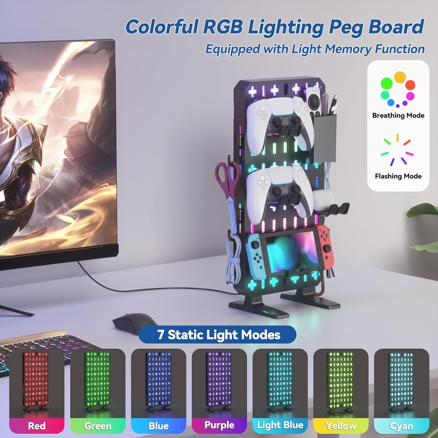 KDD 6 in 1 RGB Gaming Desk Accessories – KUSKER care