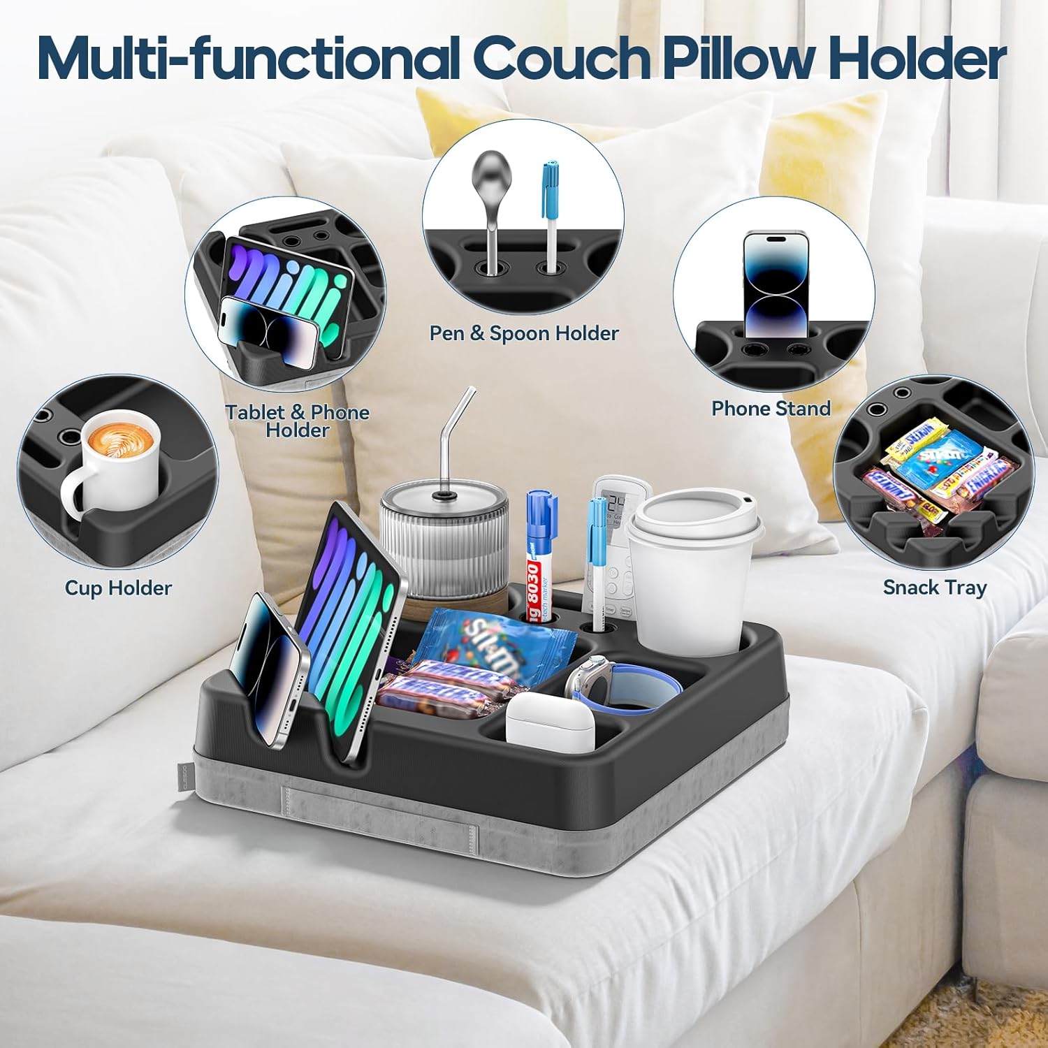 Couch Cup Holder Tray