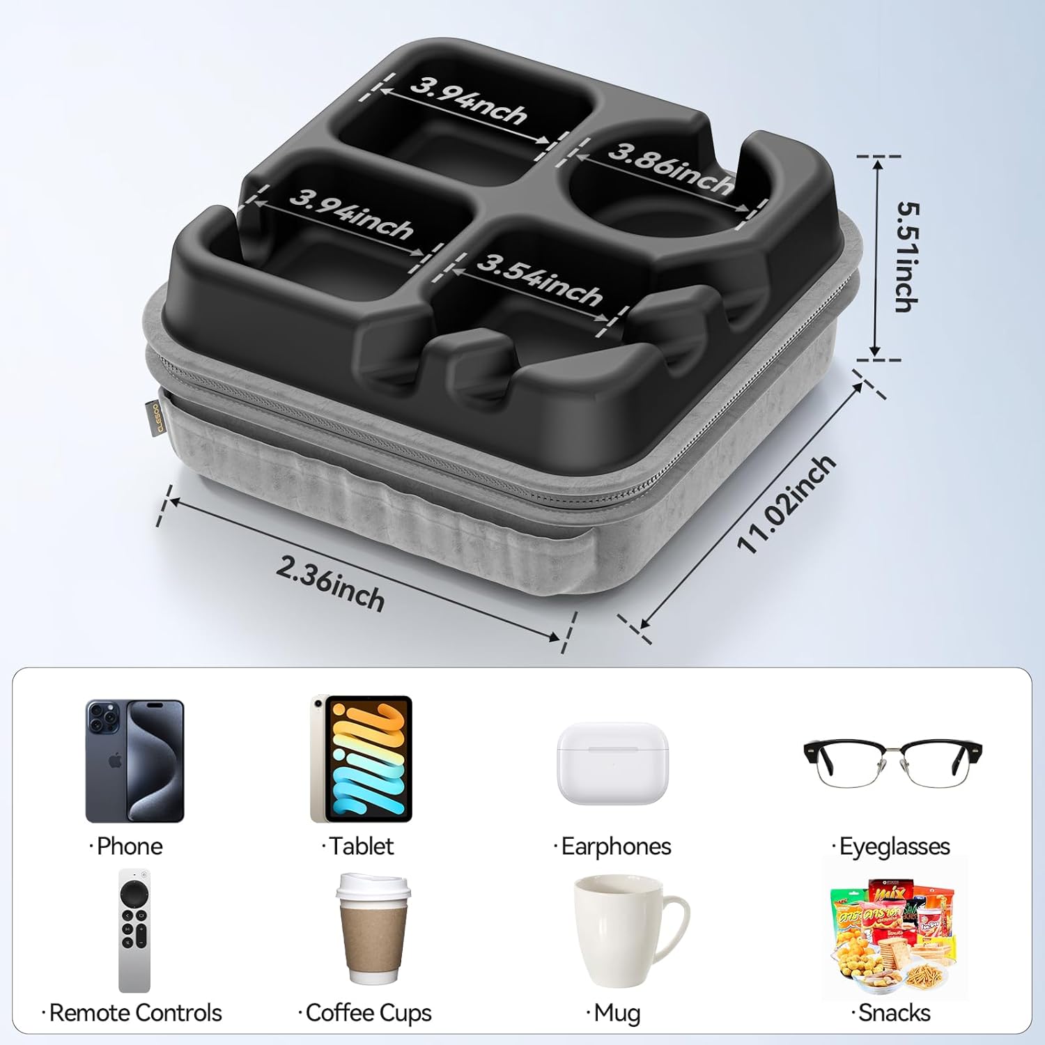 5 in 1 Couch Cup Holder Tray