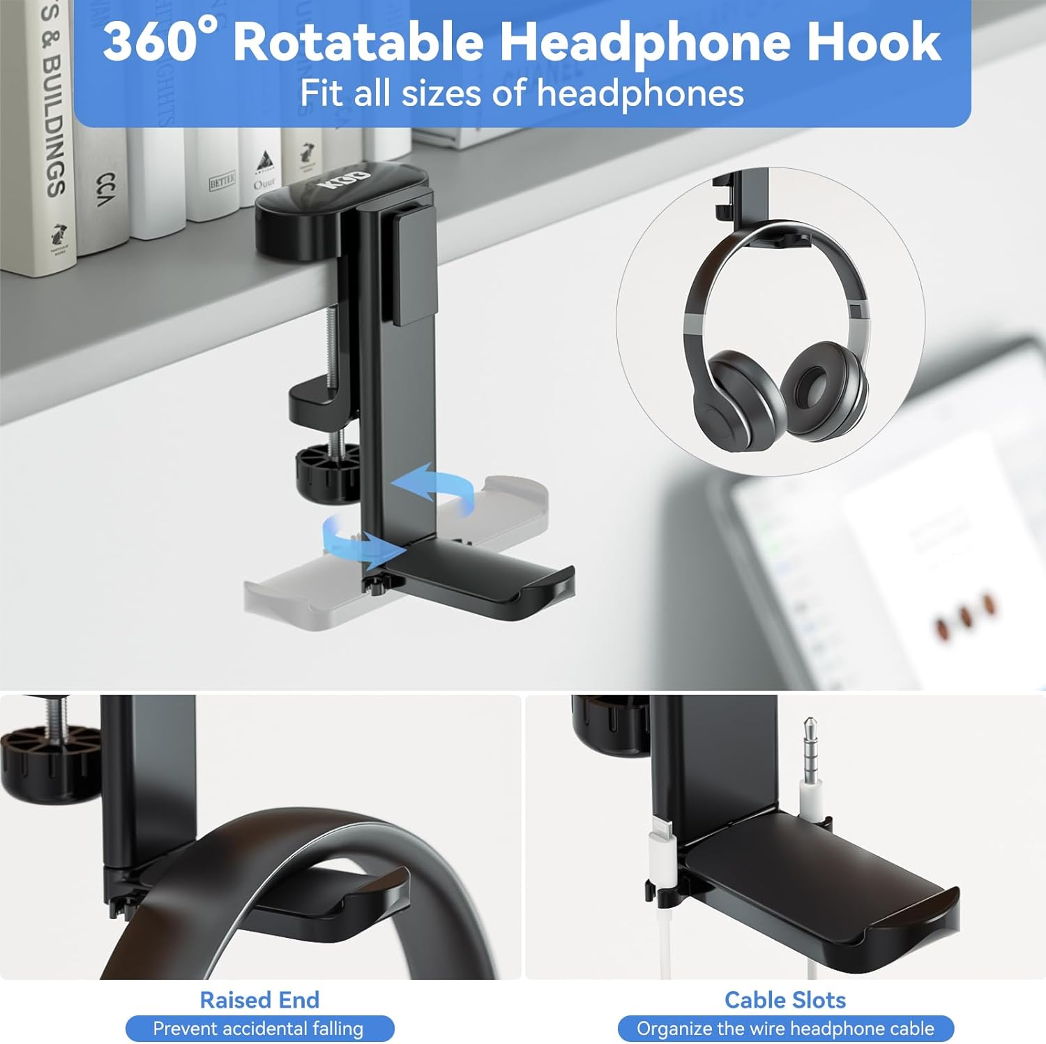 KDD 5 in 1 Clamp On Desk Organizer