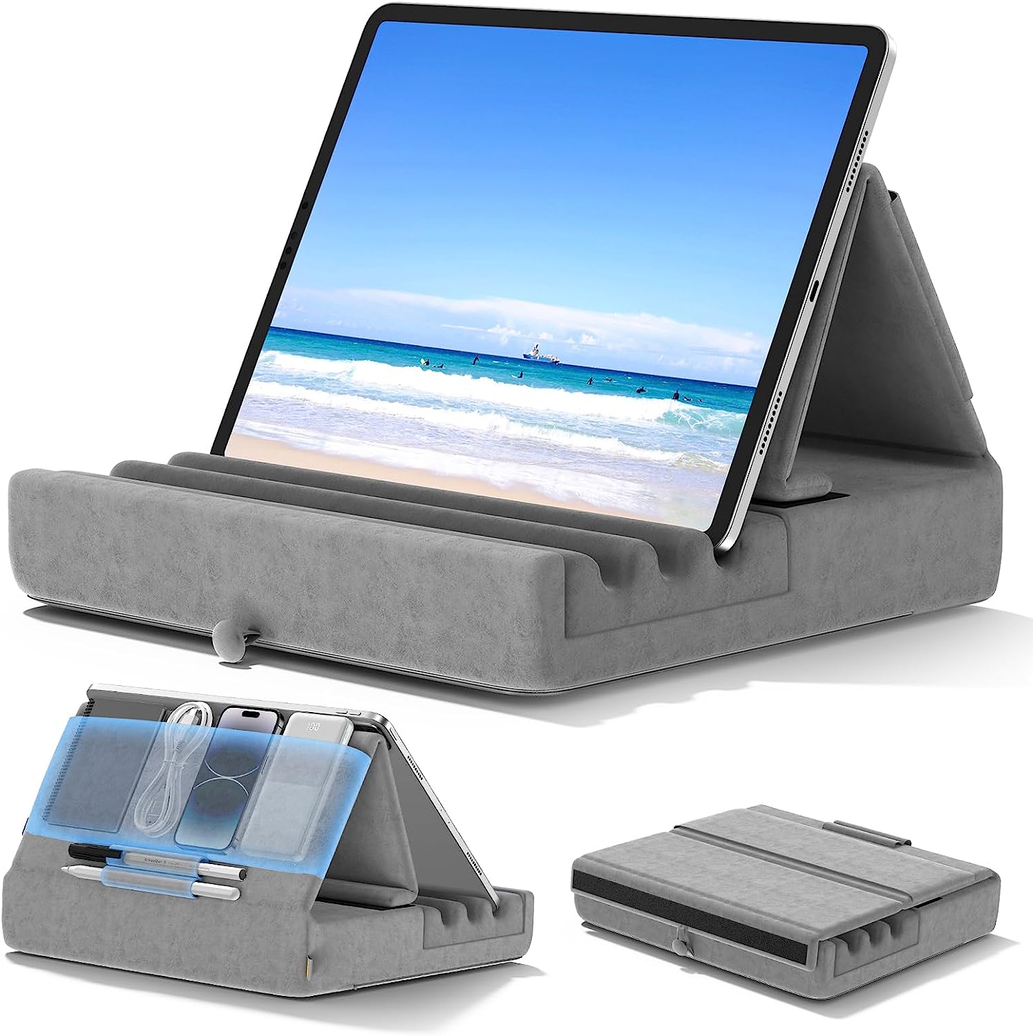 CPDD iPad Tablet Stand Multi-Angle Compact Lap Pillow pour la maison, le  travail et TraCPDD