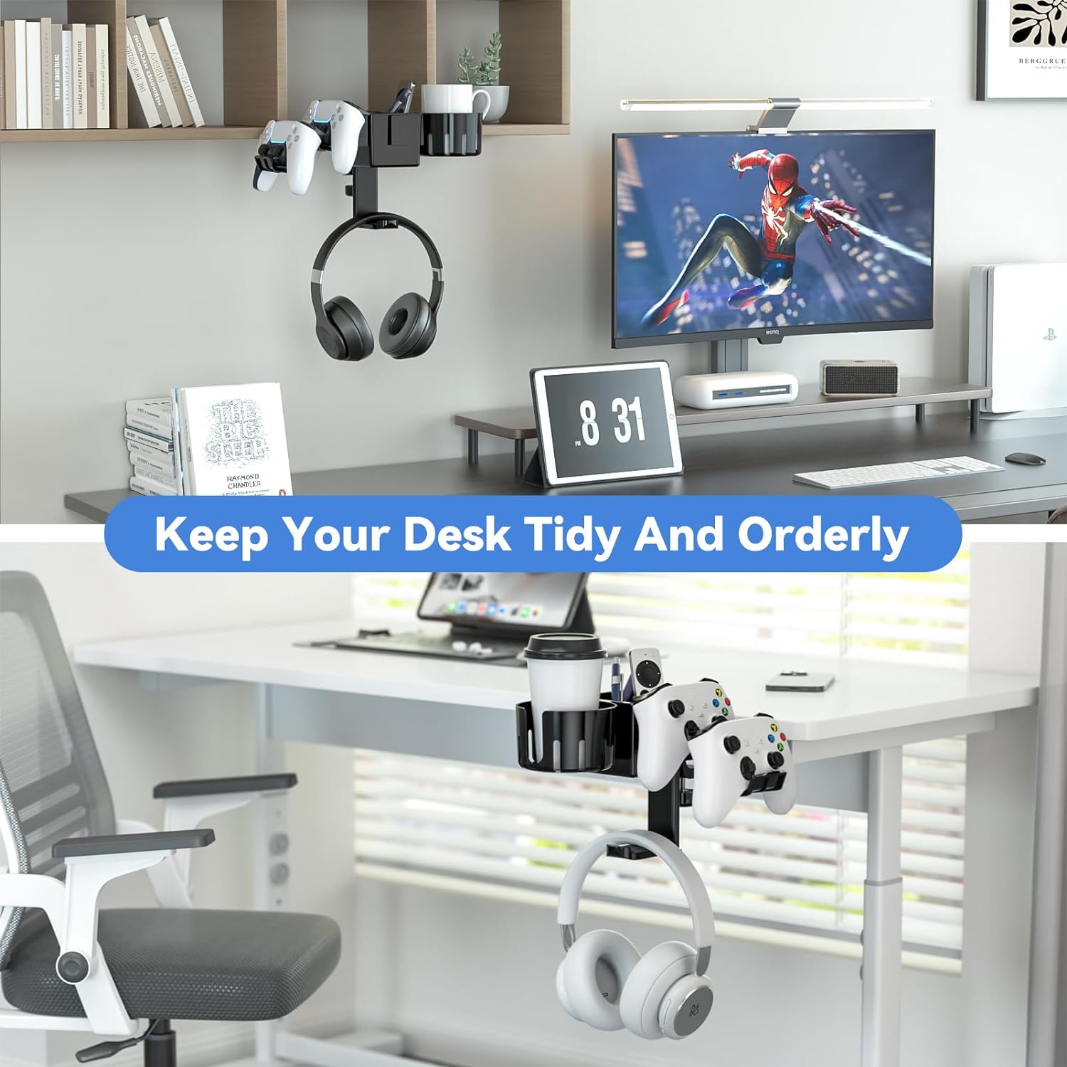 KDD 5 in 1 Clamp On Desk Organizer