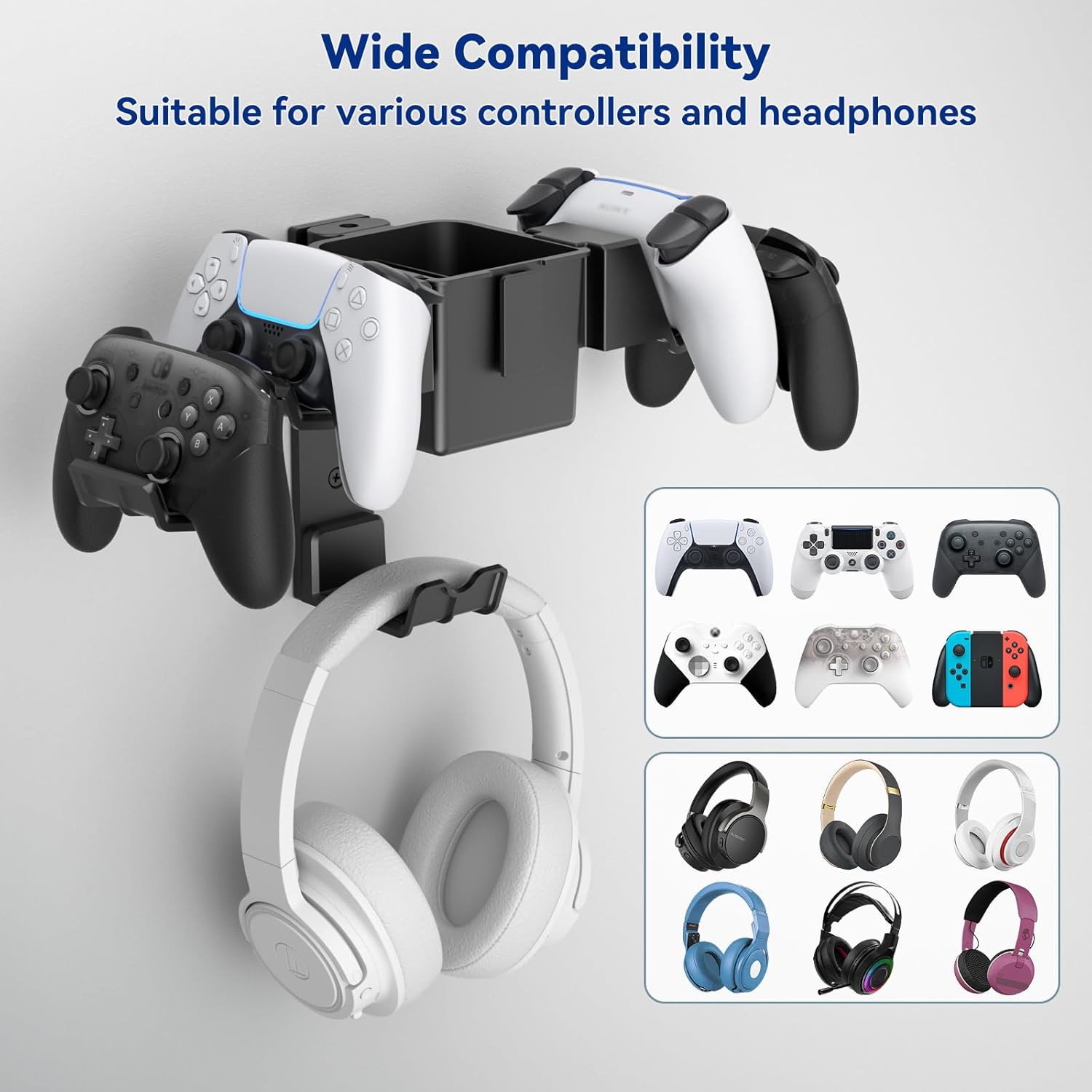 KDD Wall Mount Controller Holder with Divided Box