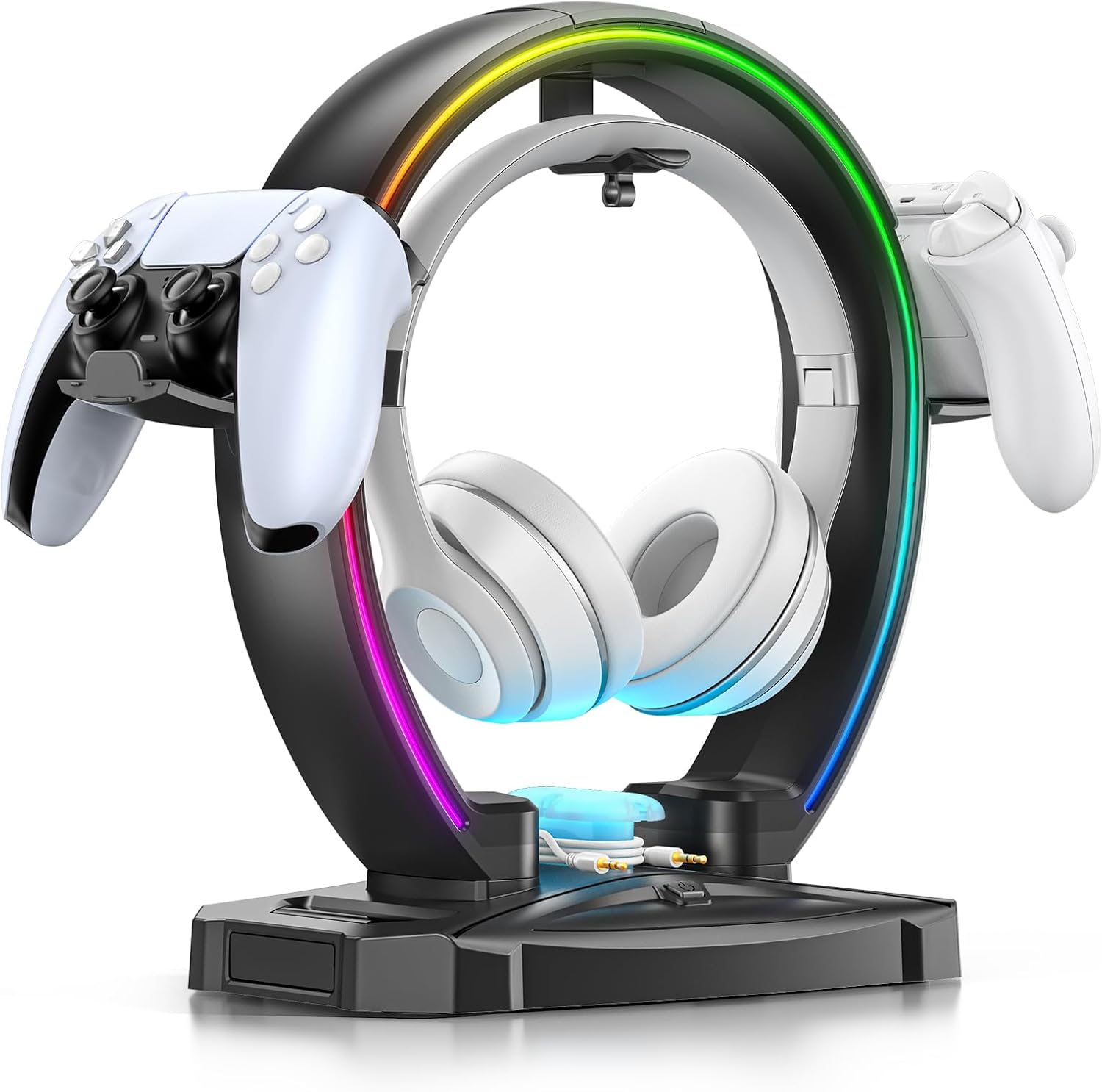 KDD RGB Headphone & Controller Stand with 9 Light Modes