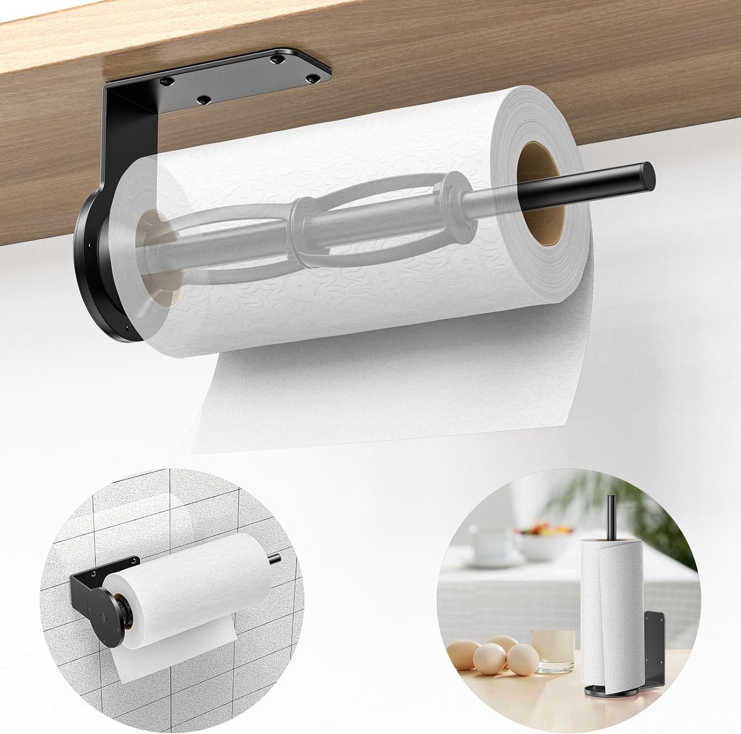 CLESOO Paper Towel Holder Under Cabinet