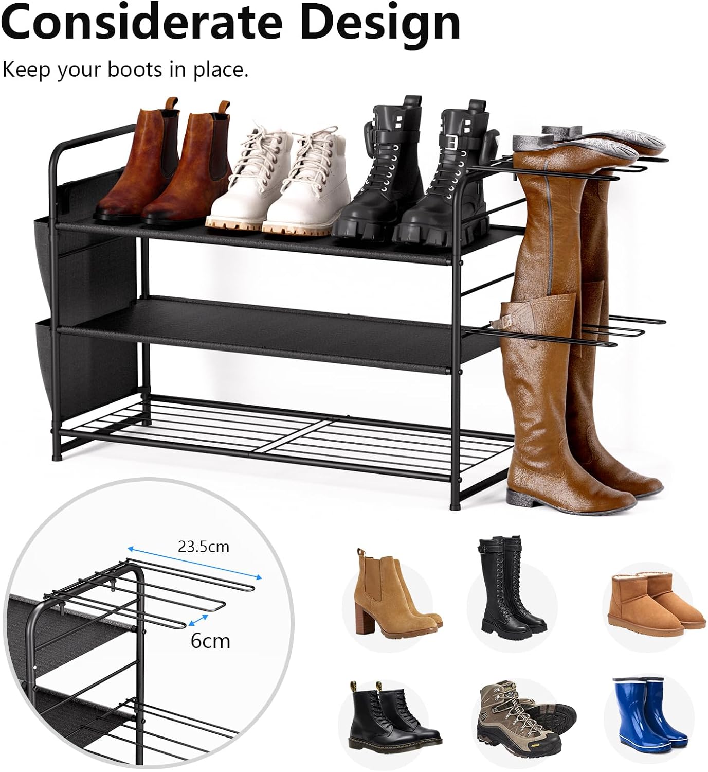 CLESOO Shoe Rack Storage Organizer