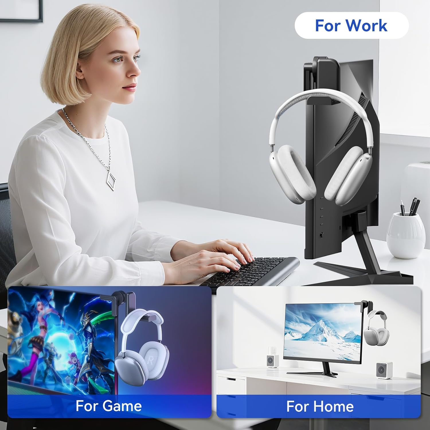 KDD Headset Stand for Monitor