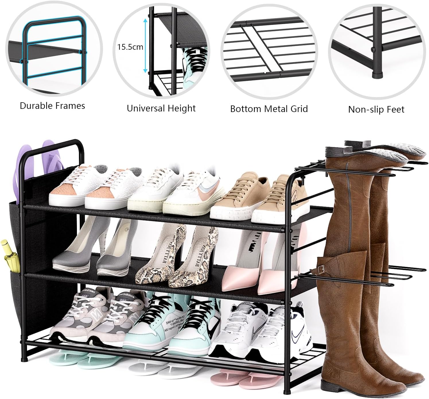 CLESOO Shoe Rack Storage Organizer