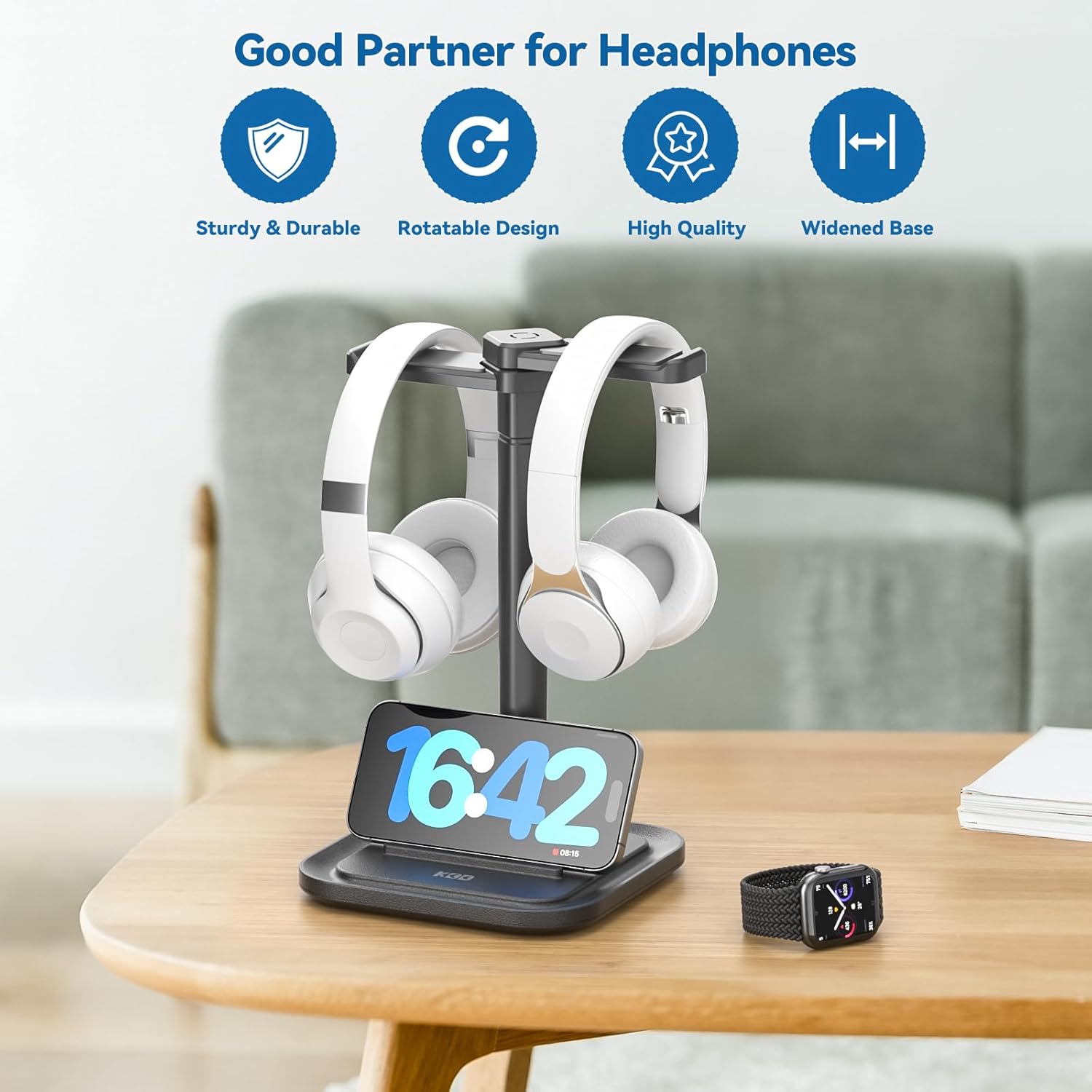 KDD Dual Headphone Stand for Desk