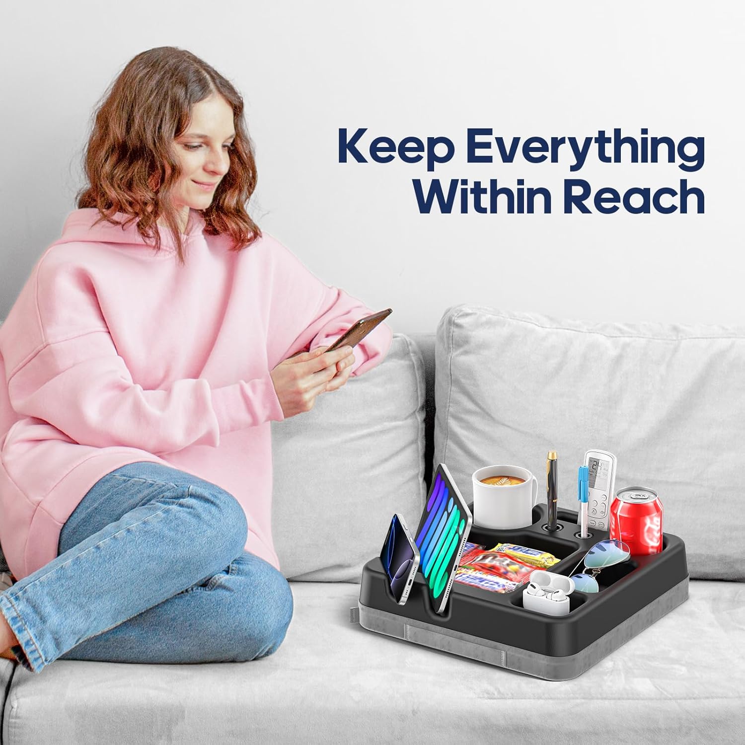 Couch Cup Holder Tray