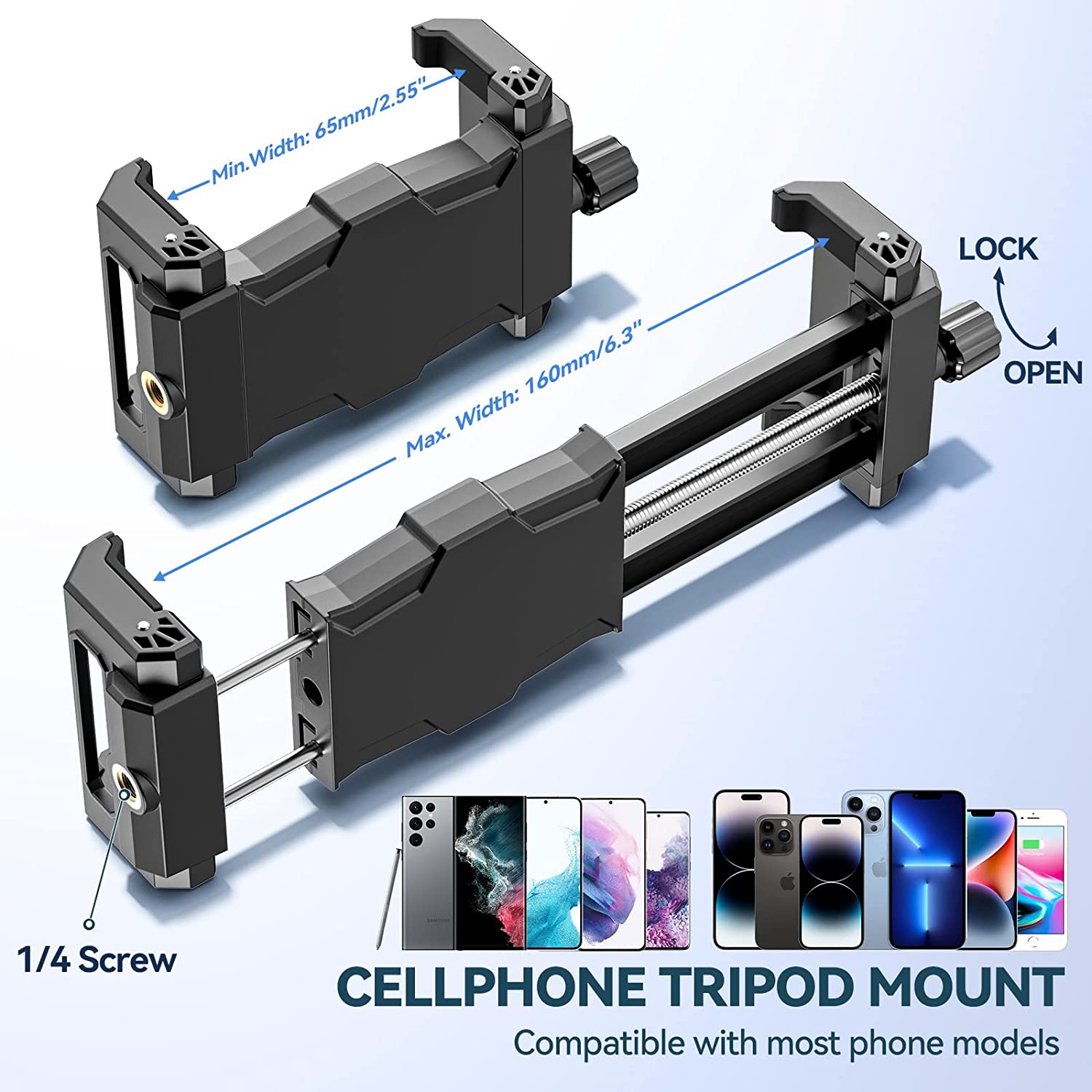 KDD Cell Phone Tripod Mount Adapter