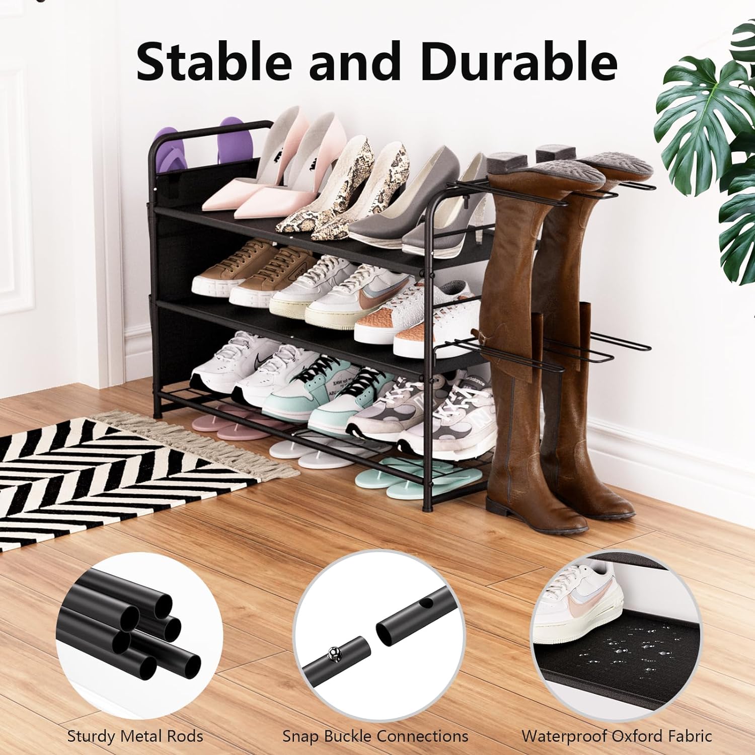 CLESOO Shoe Rack Storage Organizer