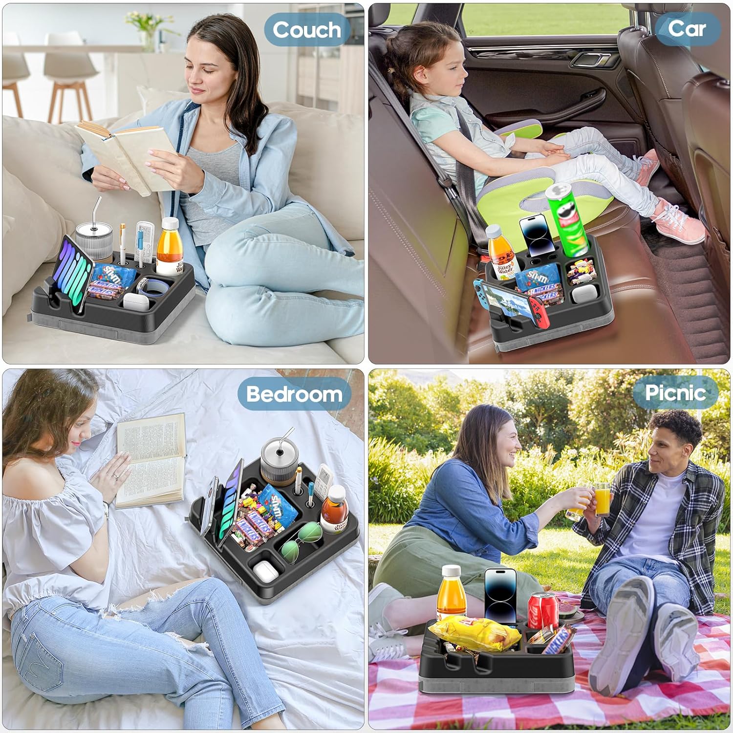 Couch Cup Holder Tray
