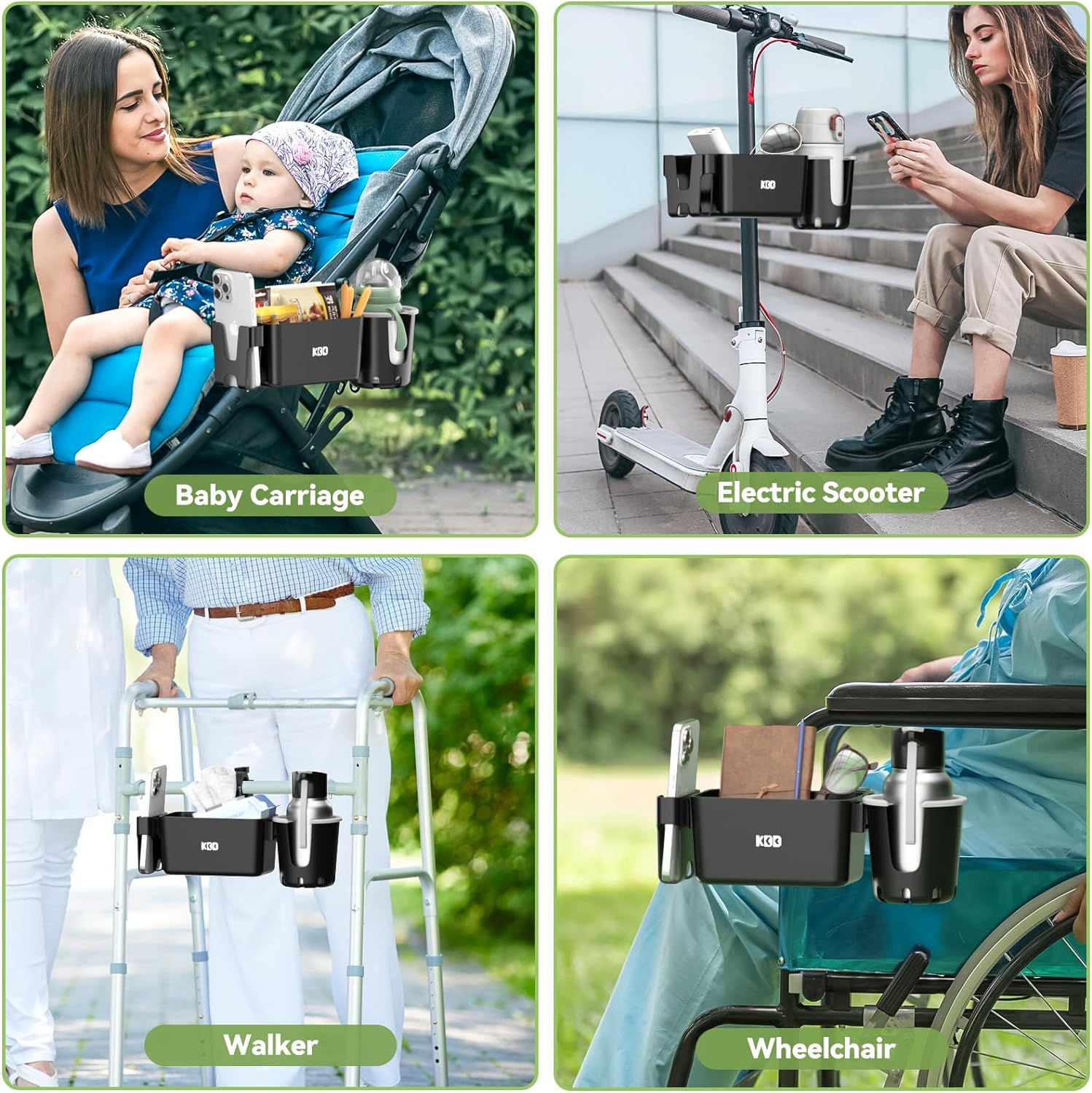 KDD Stroller Cup Holder with Snack Tray