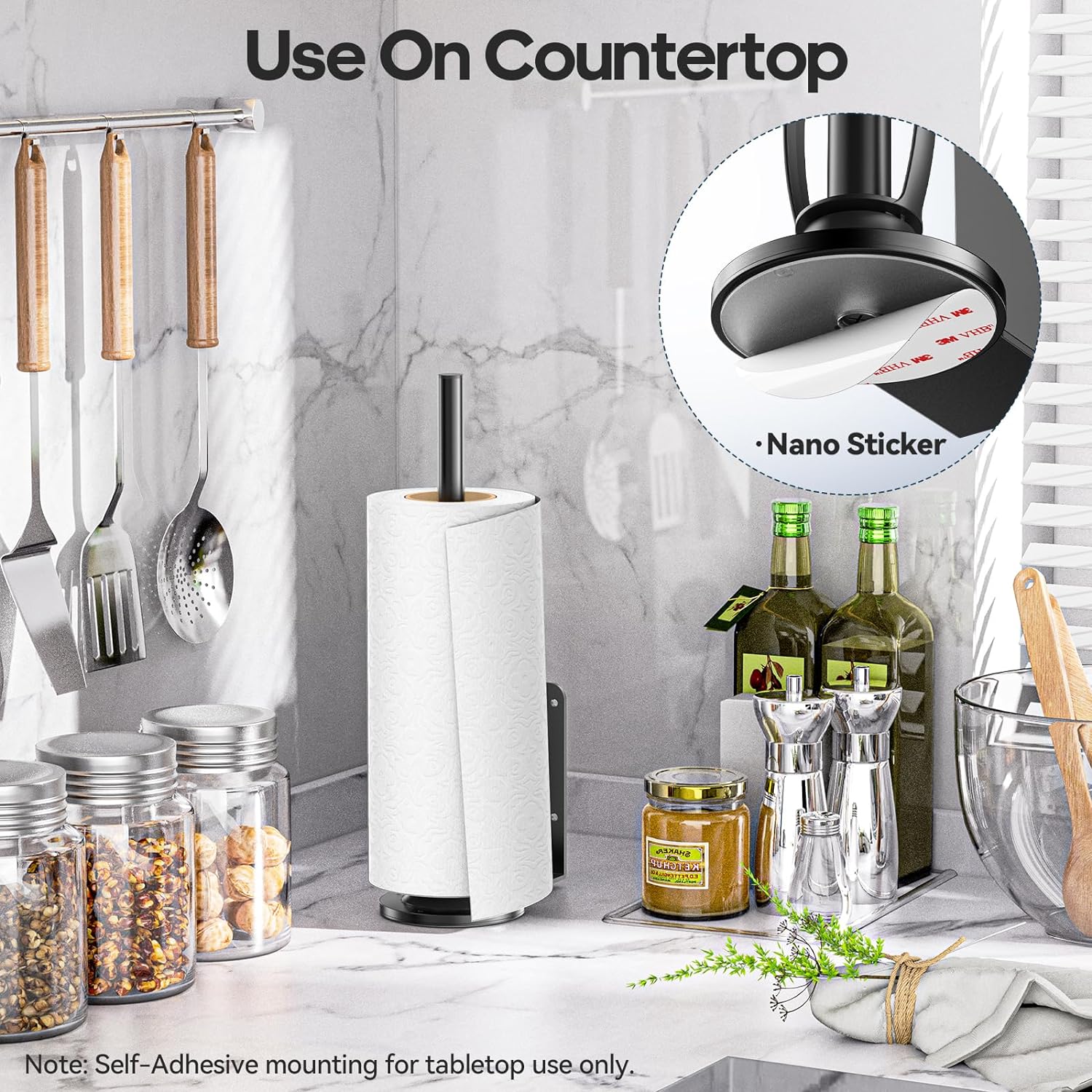 CLESOO Paper Towel Holder Under Cabinet