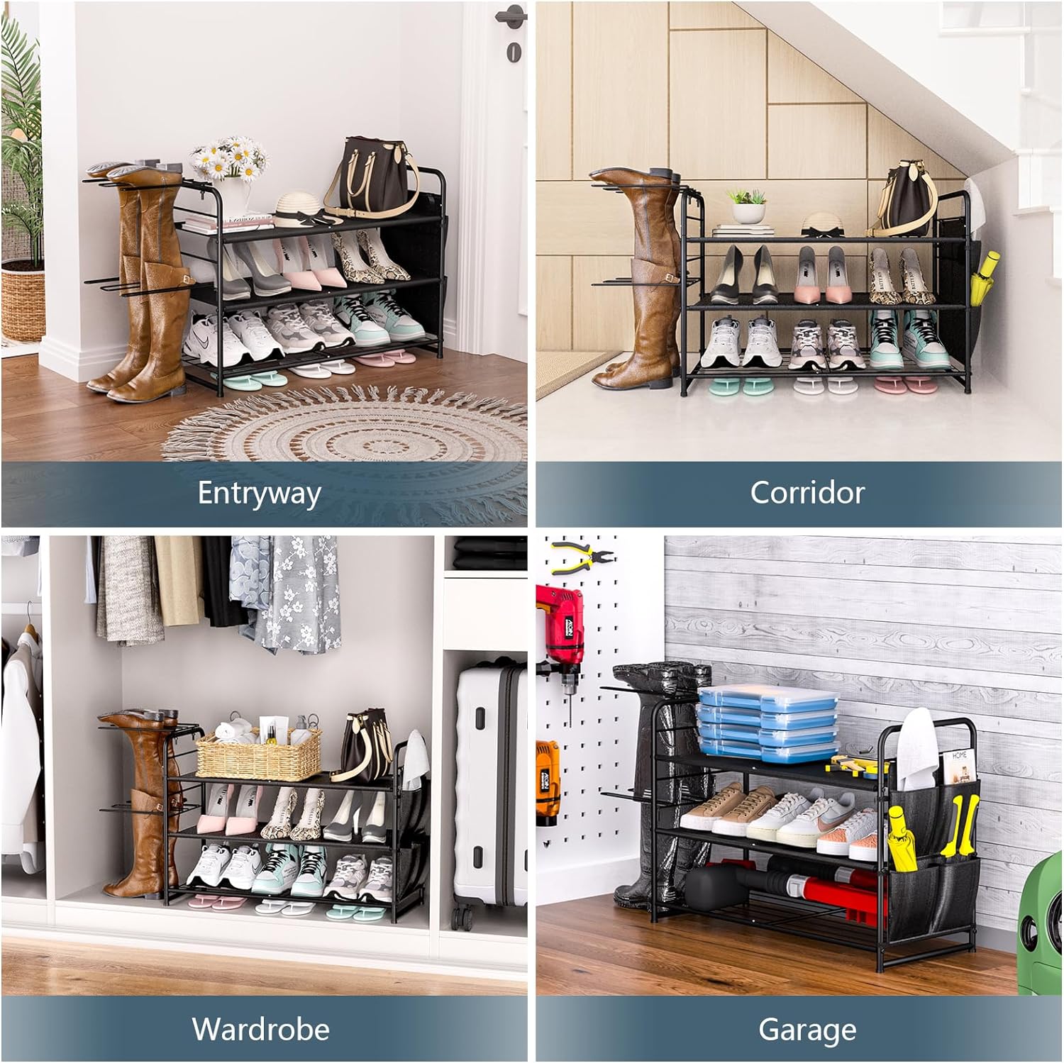 CLESOO Shoe Rack Storage Organizer