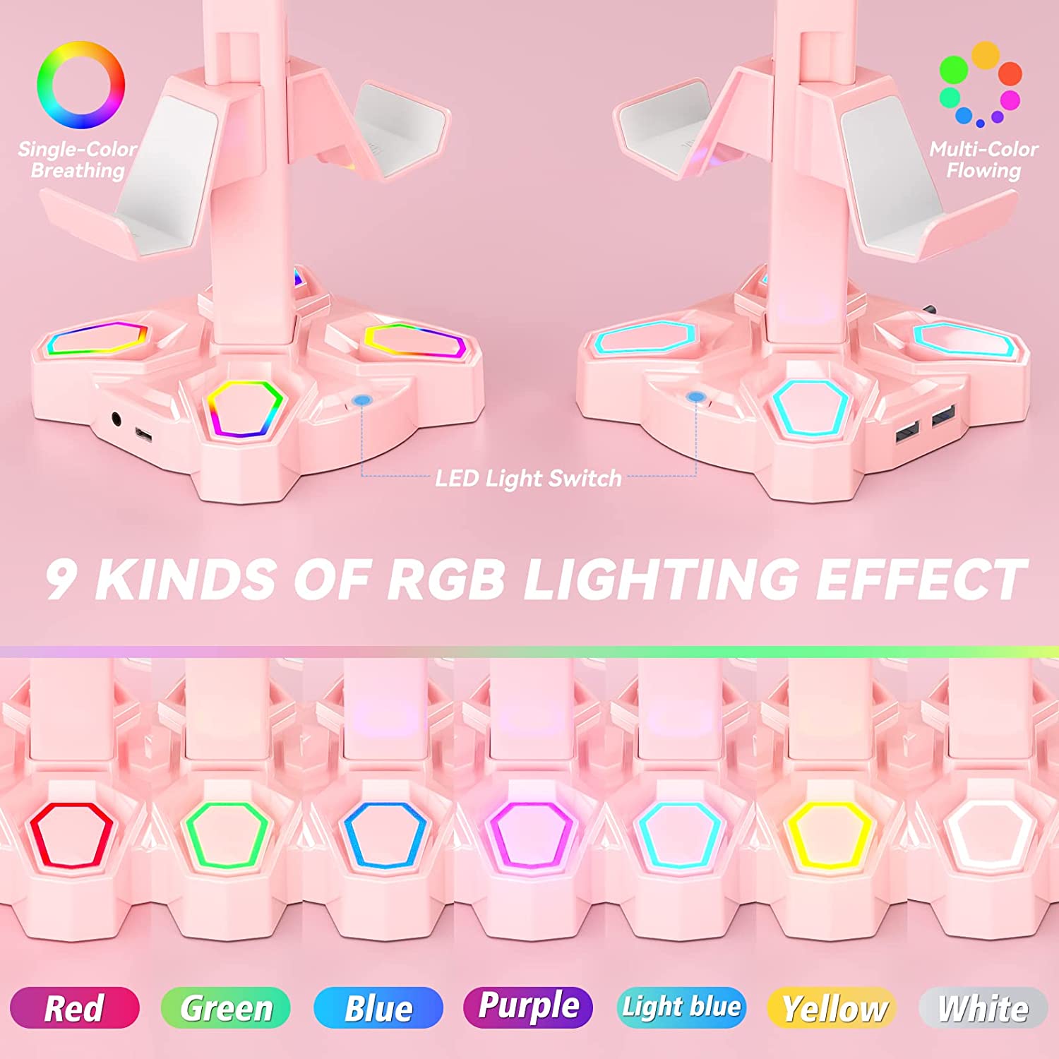 KDD Gaming RGB Headphones Stand