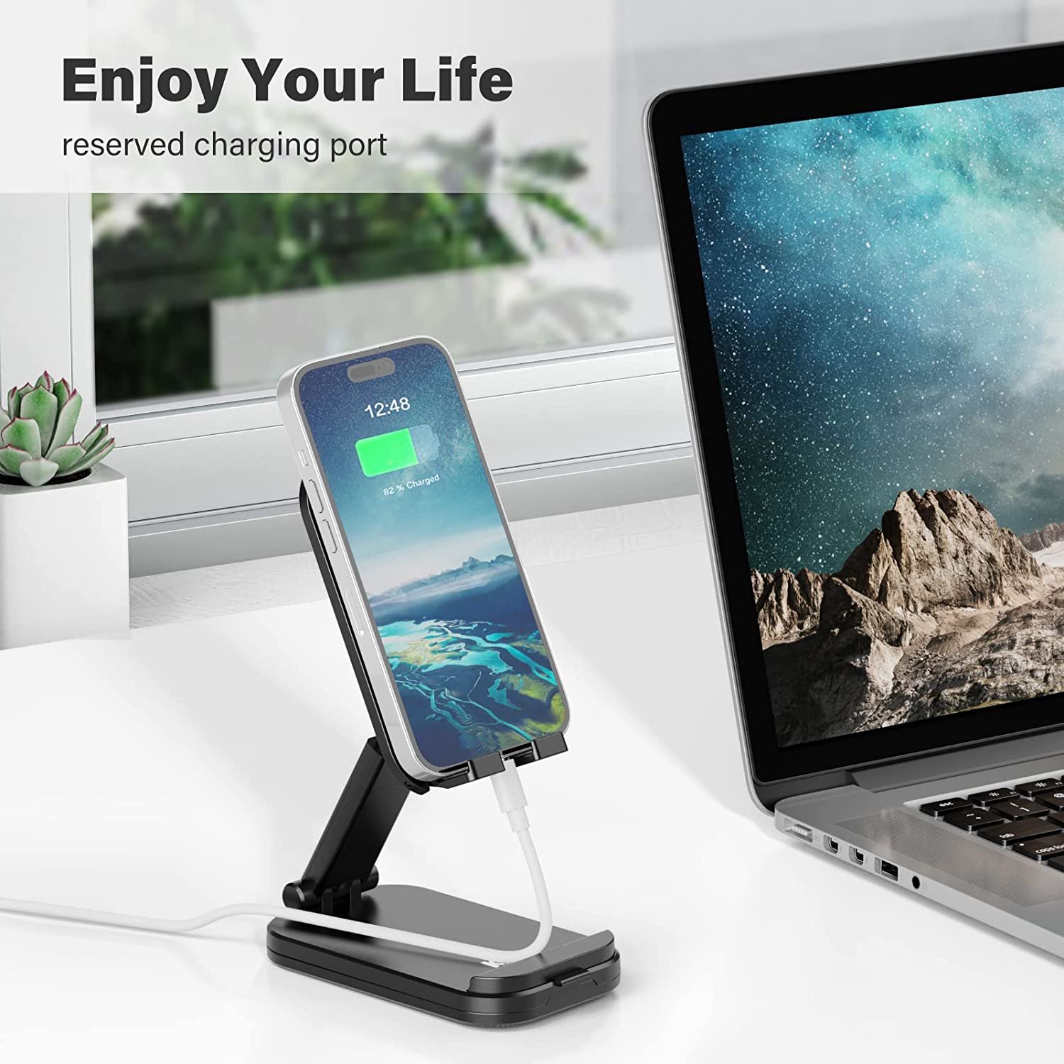 Foldable Cell Phone Stand for Desk